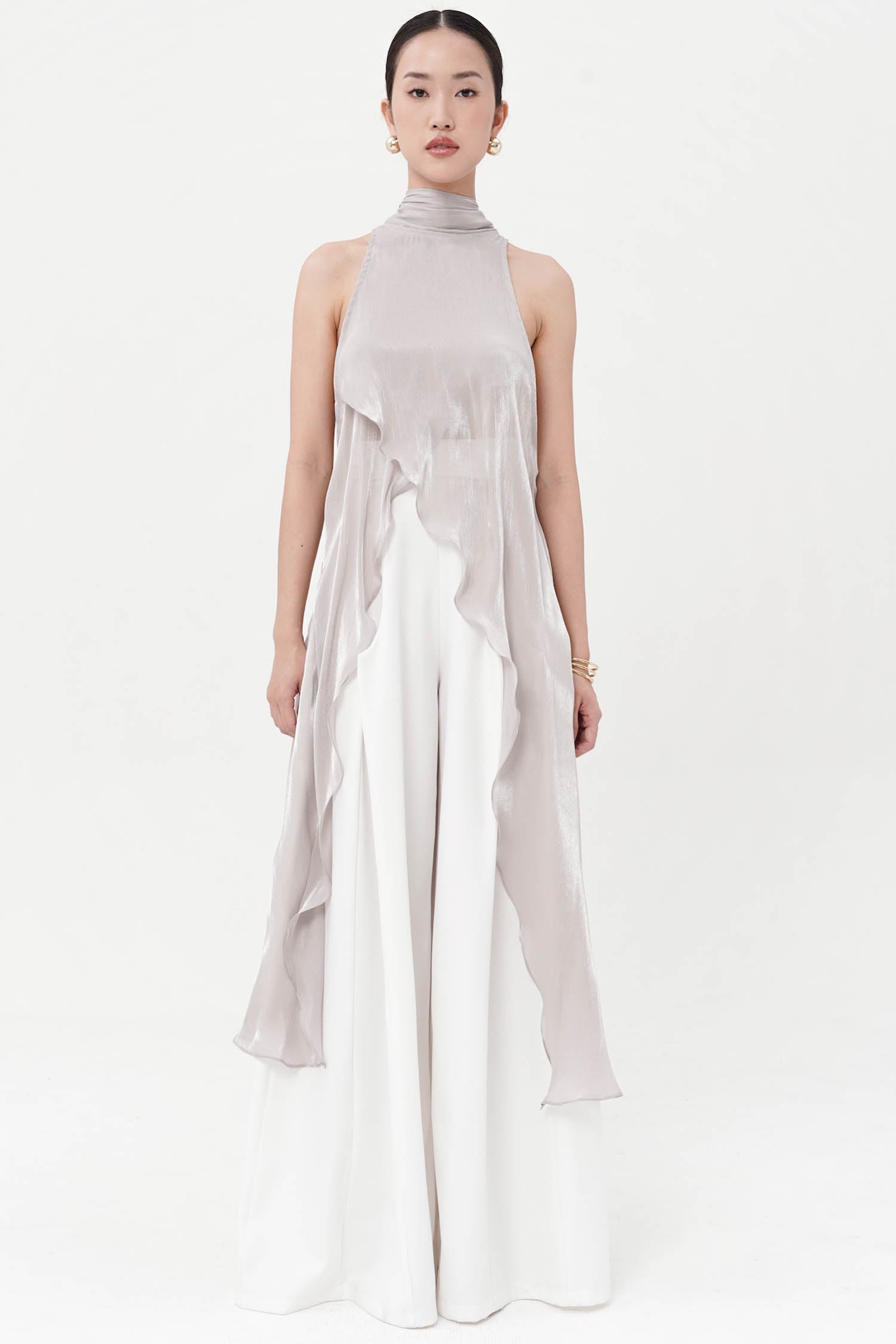 Heather Top In Silver