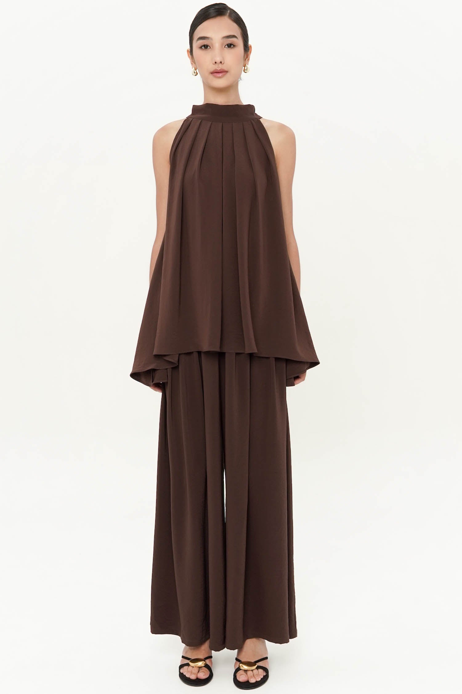 Nerida Halter Top In Espresso