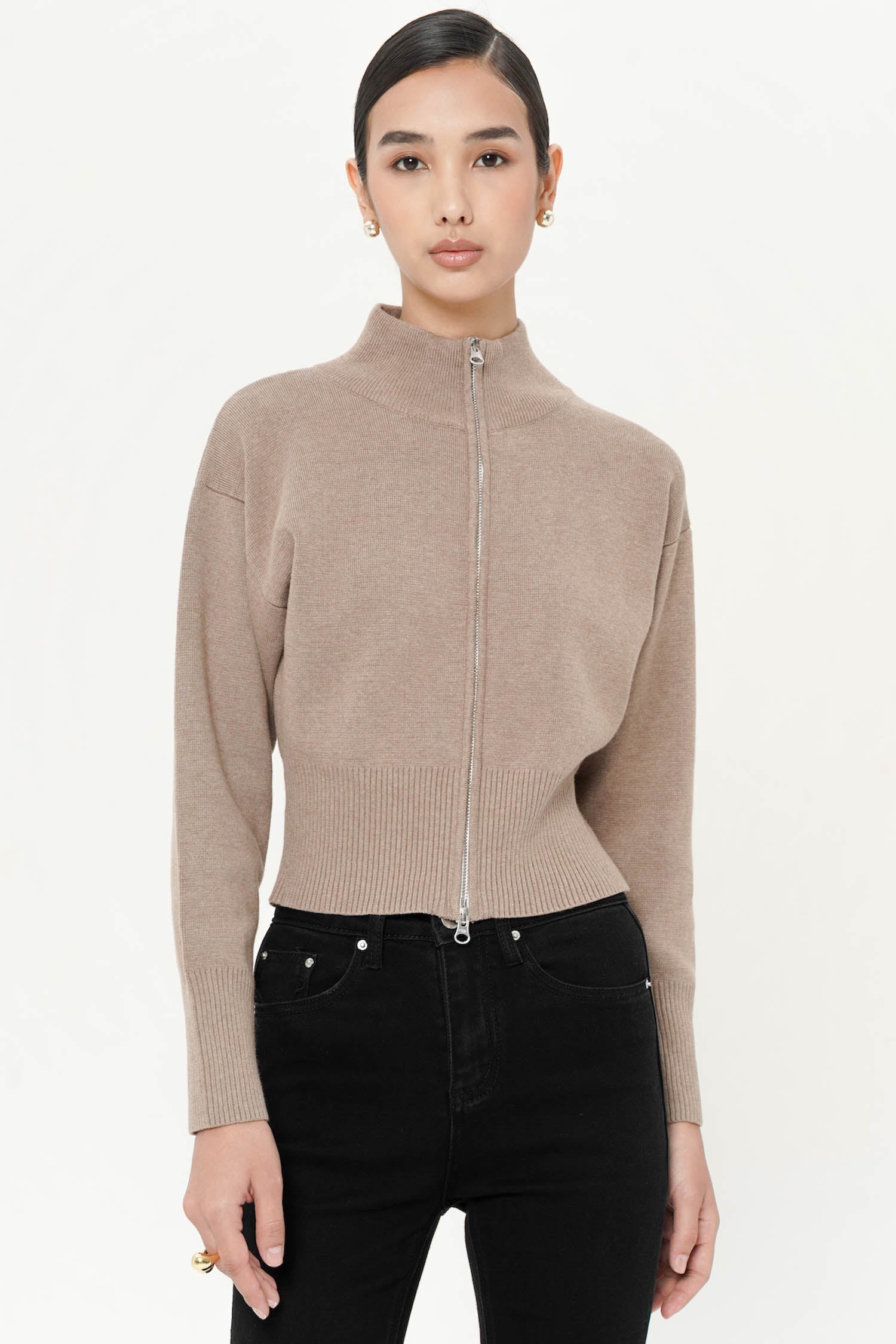 Polona Outer In Mocha Knit