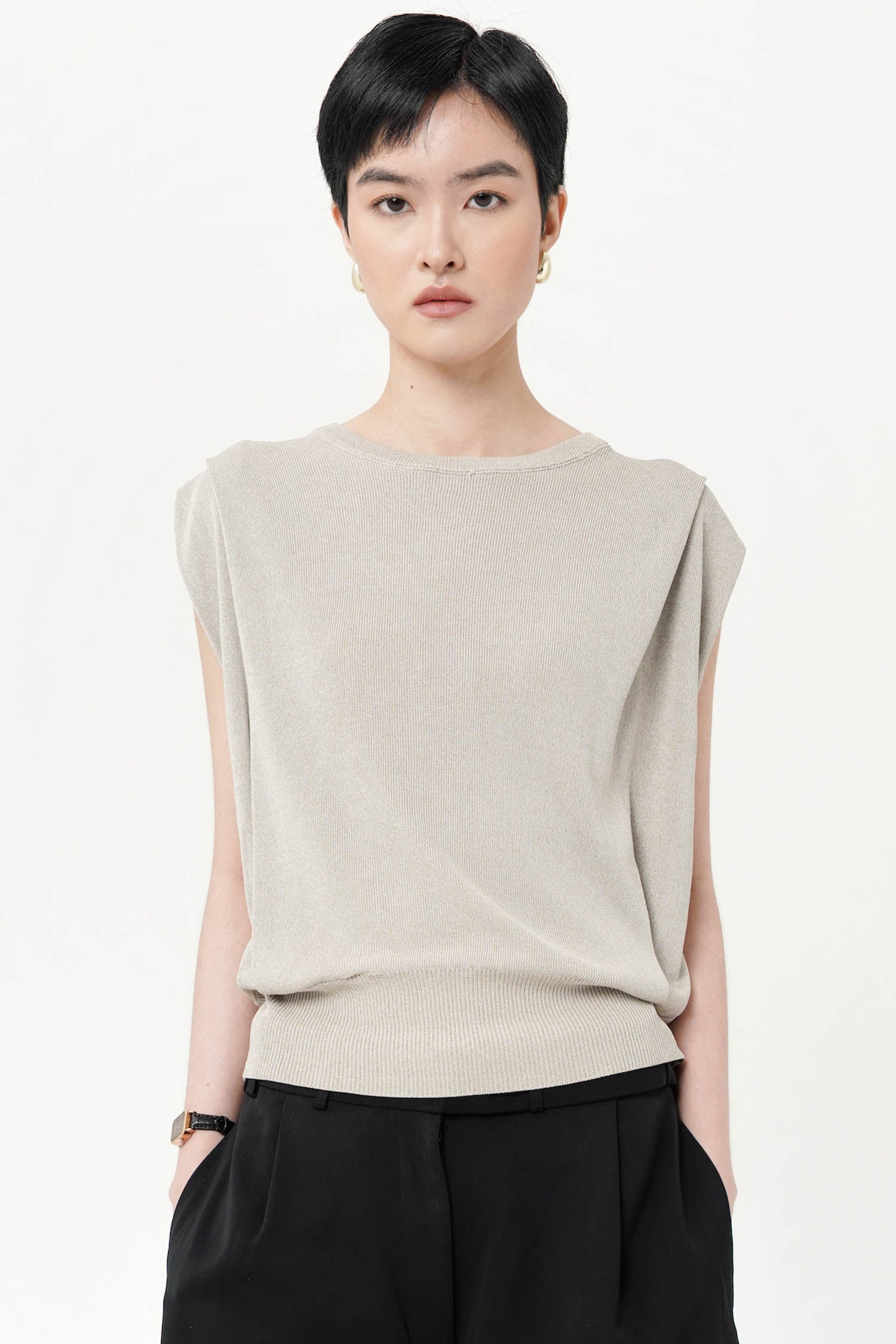 Luella Top in Light Taupe