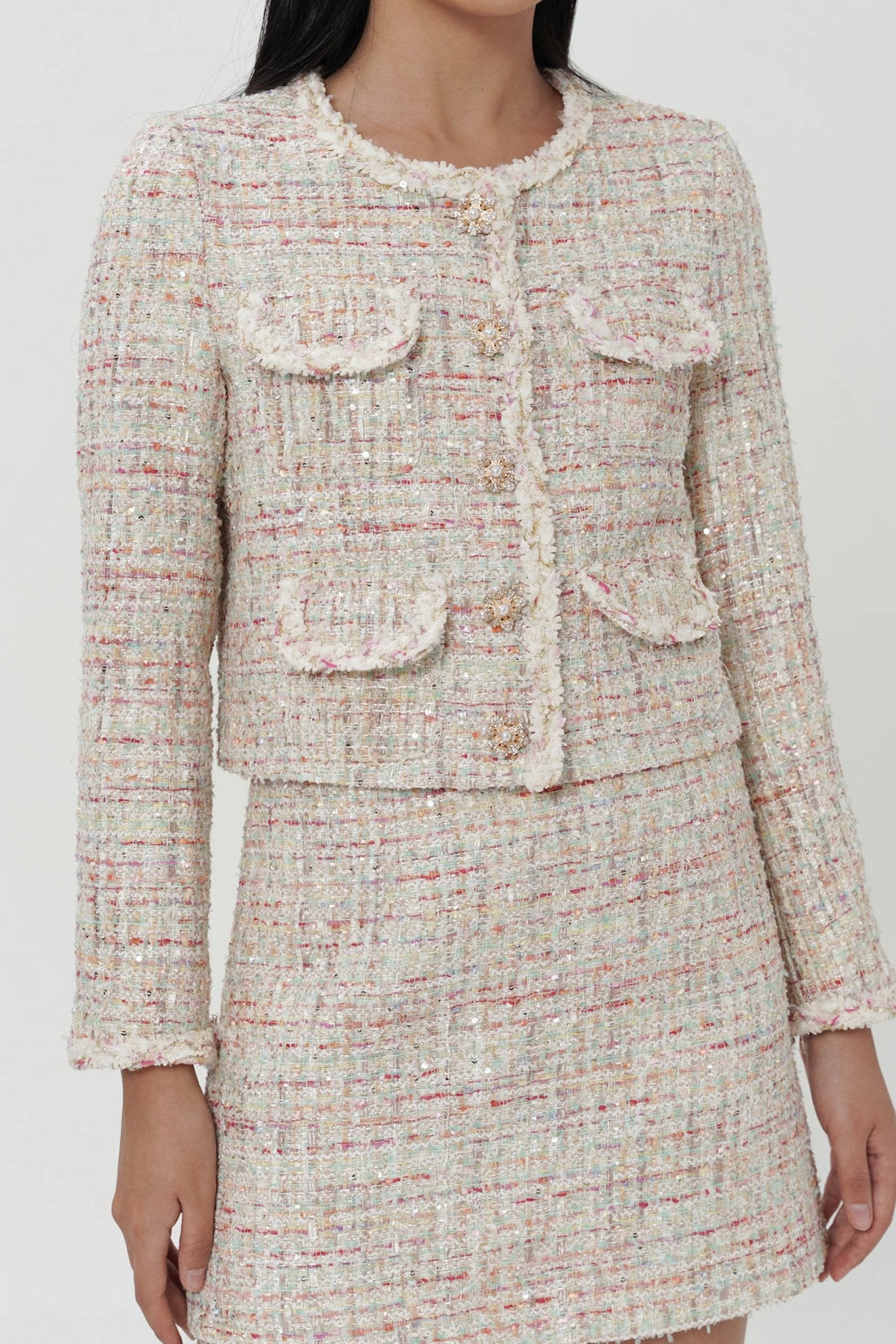 Iskra Embellished Tweed Blazer (1 LEFT)