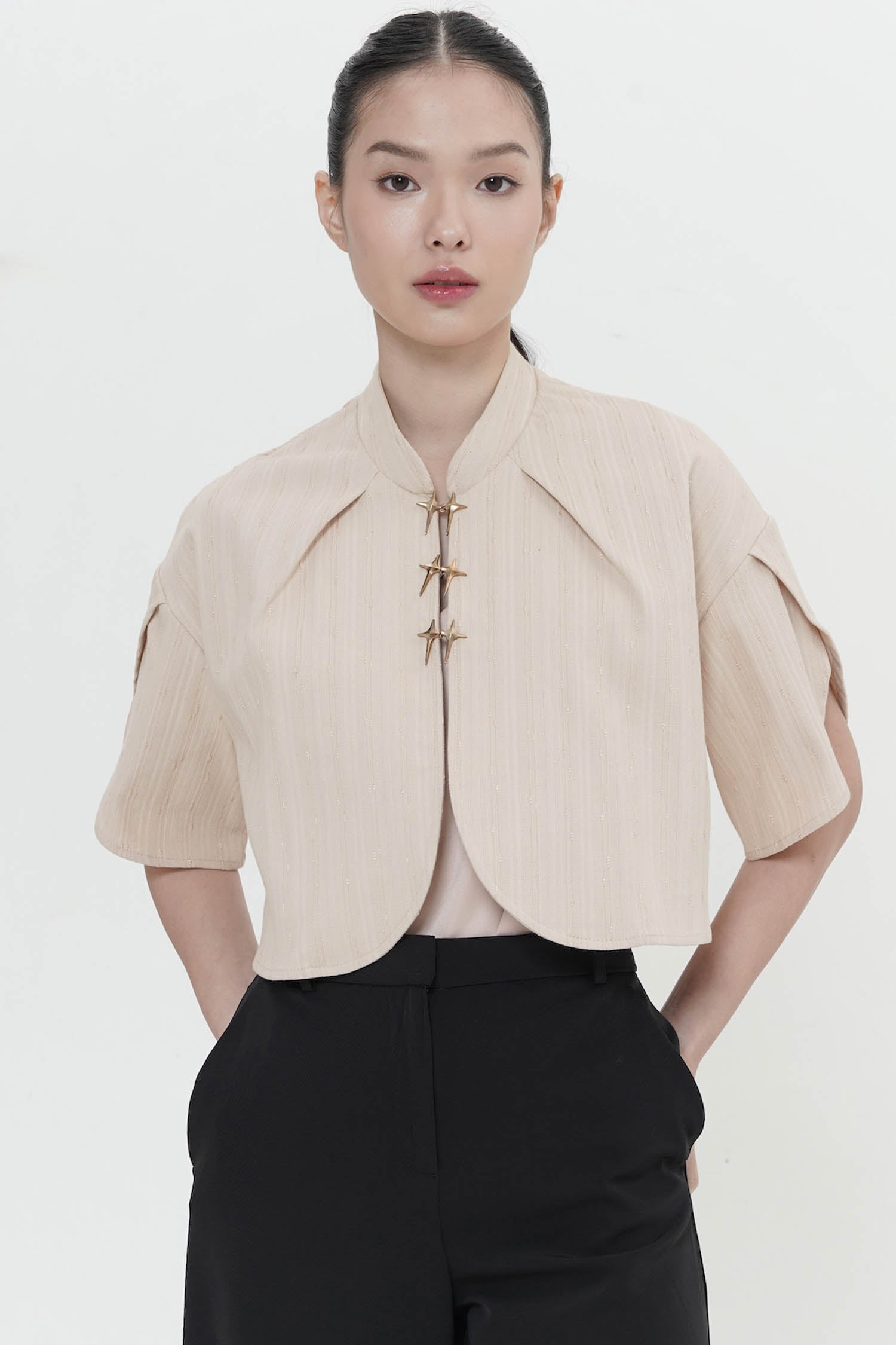 Cassie Overshirt In Beige