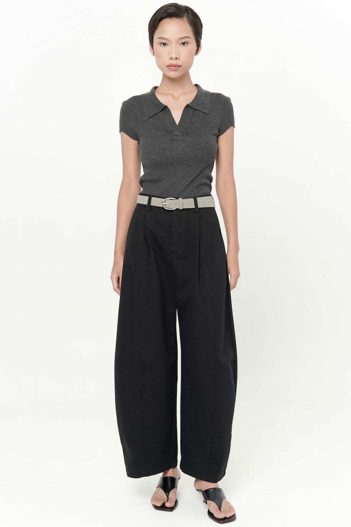 Lennox Barrel Pants In Black (S LEFT)