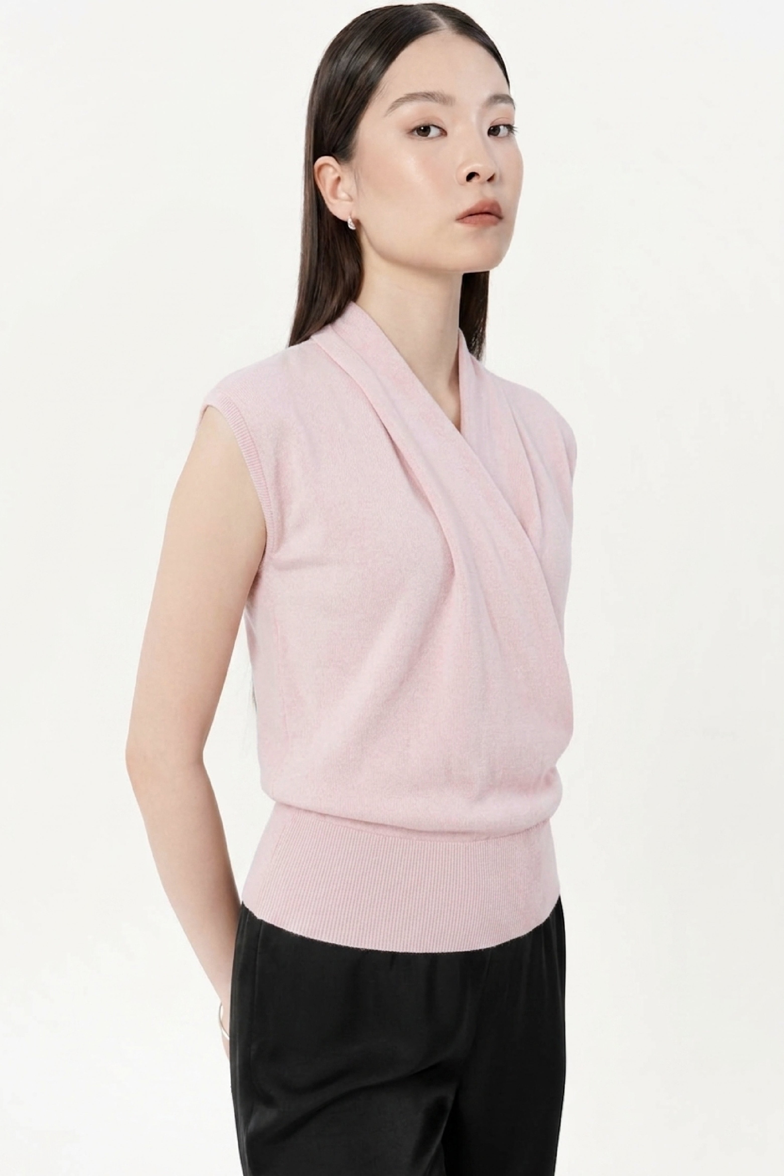 Ciren Wrap Top In Pink
