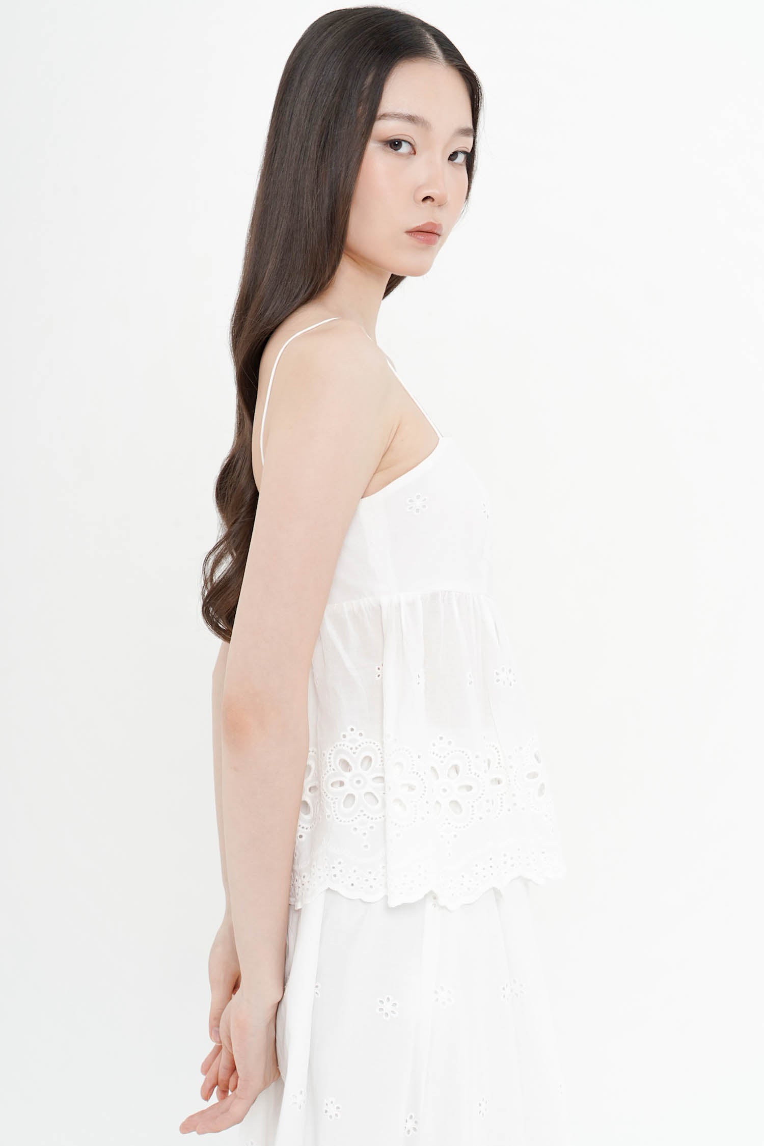 Nerina Embroidered Top In White