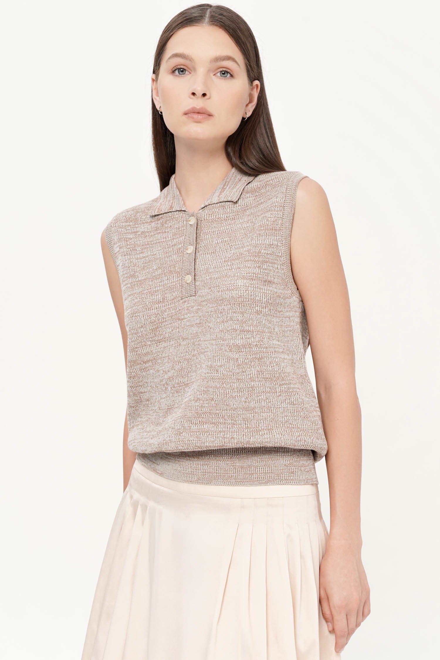 Perse Vest In Espresso