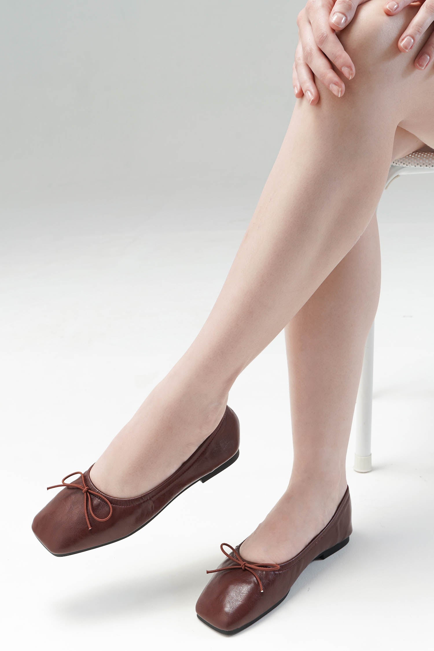 Ephyra Ballet Flats In Burgundy