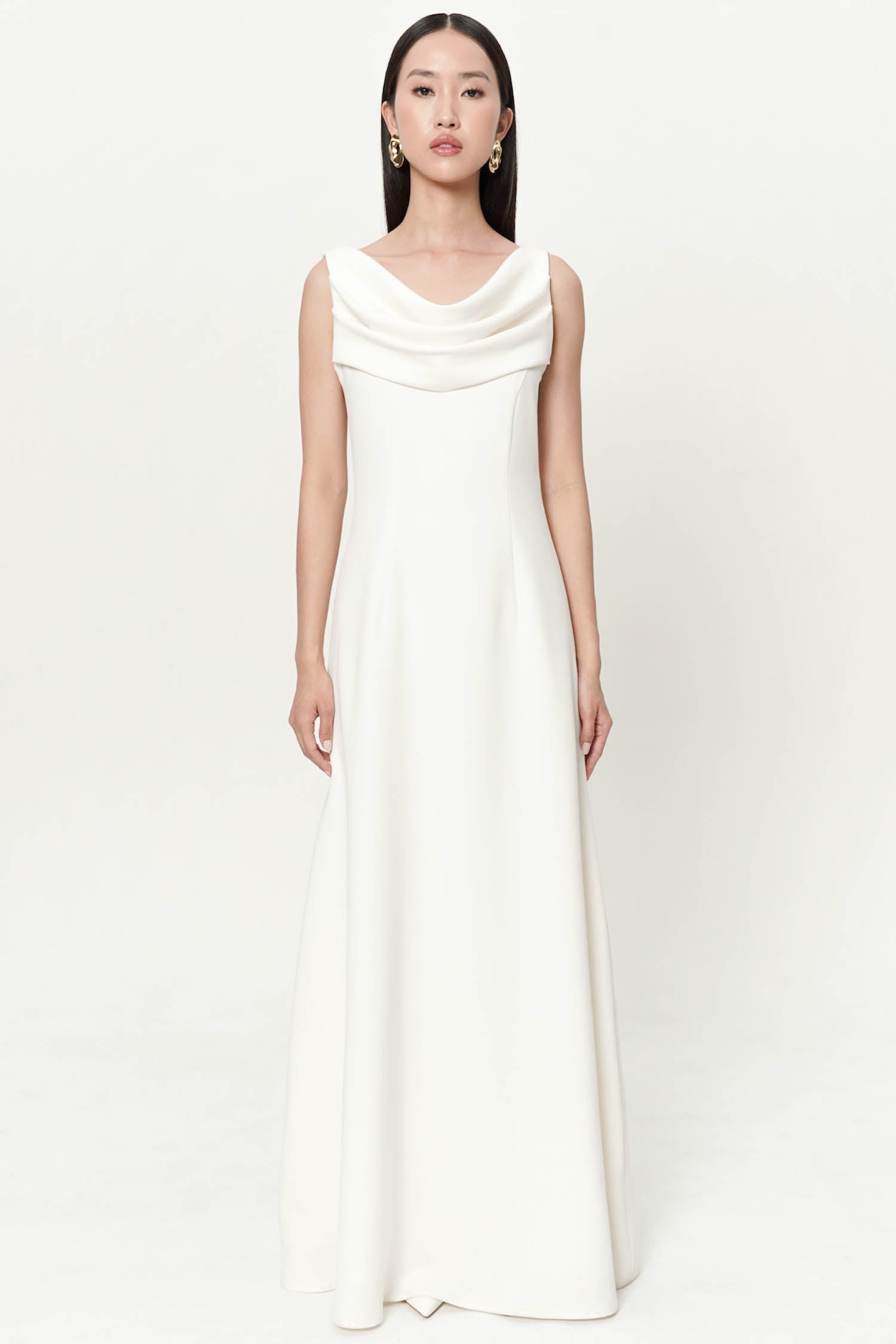 Bowbow Backless Maxi Dress In Broken White