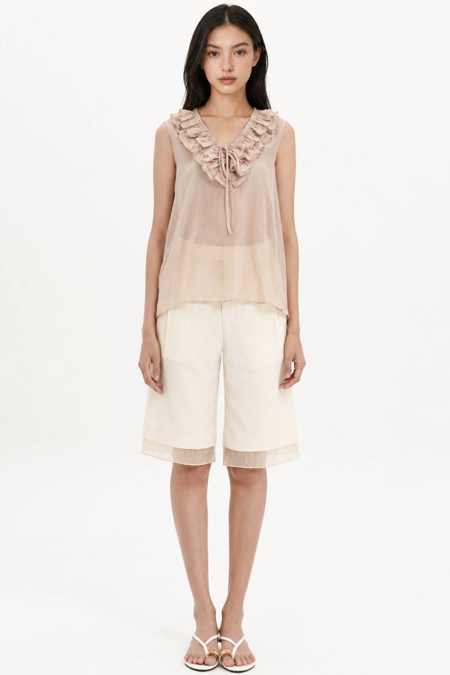 Crete Bermuda Pants In Porcelain
