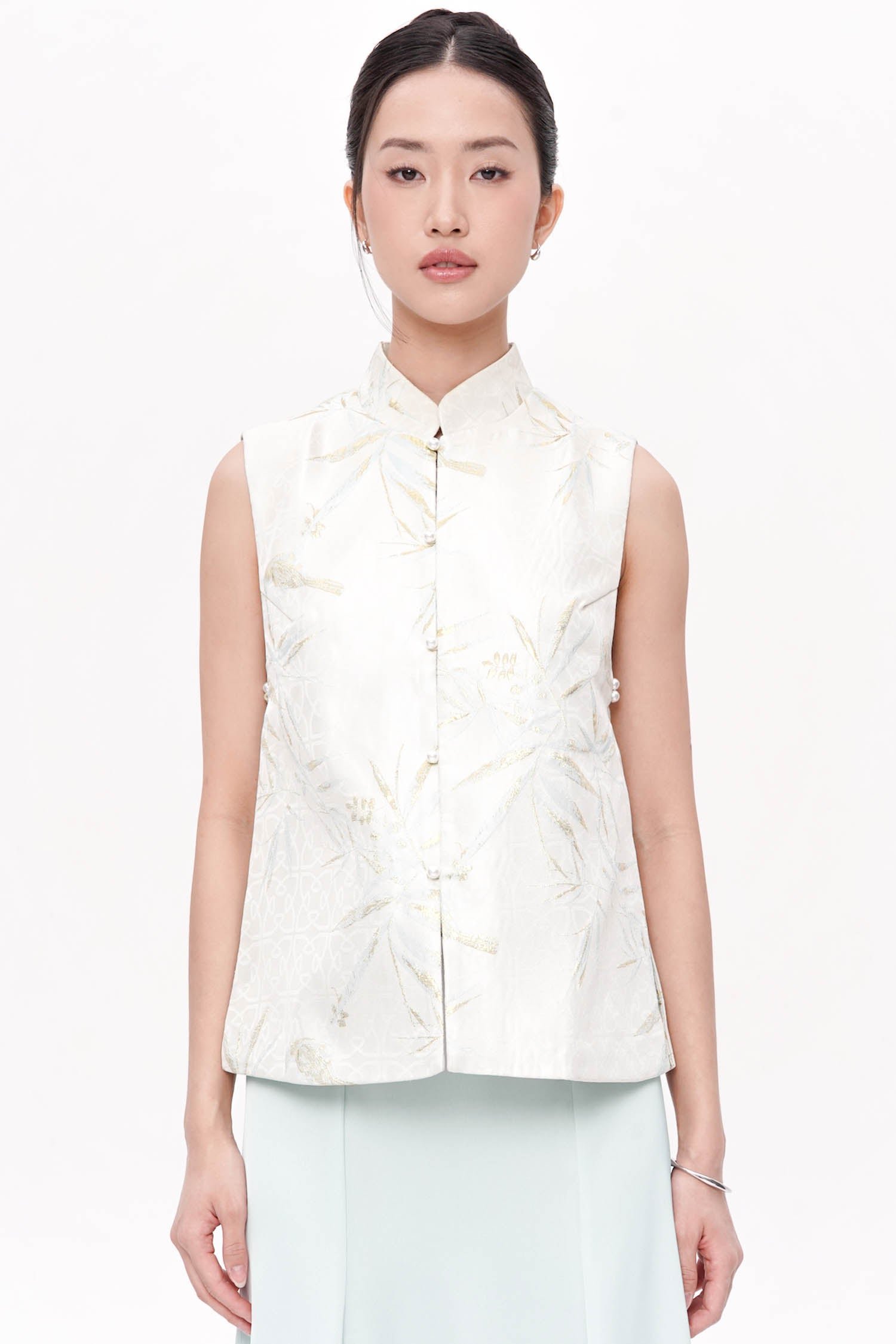 Amei Qipao Vest In Ivory