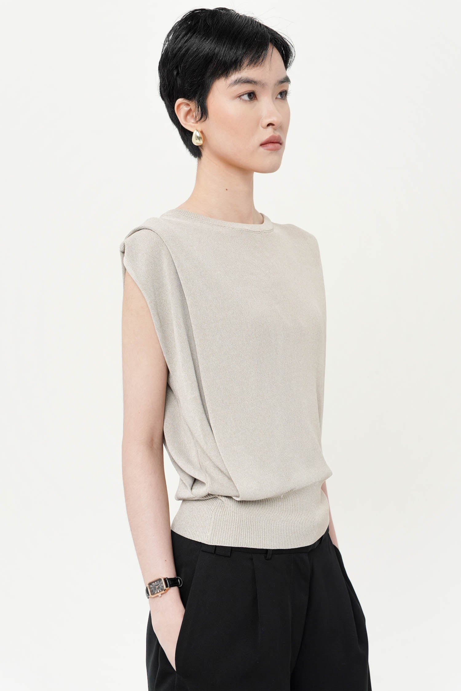 Luella Top in Light Taupe