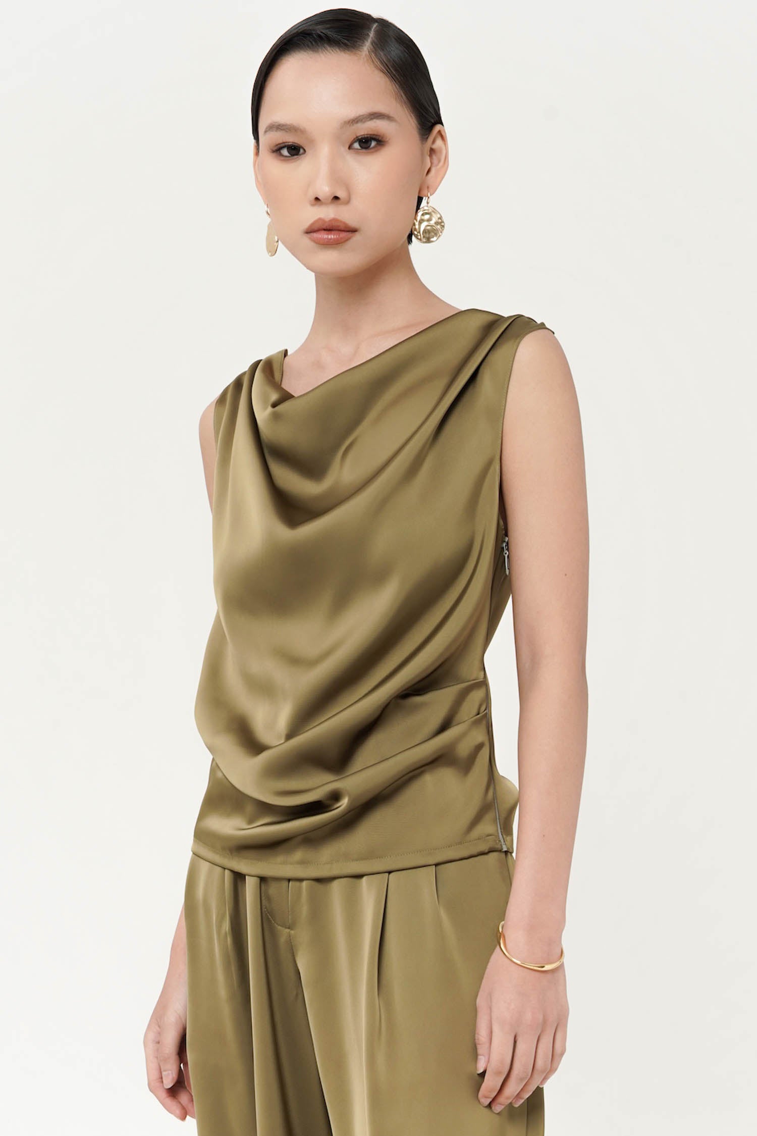 Bitsy Top In Olive Green