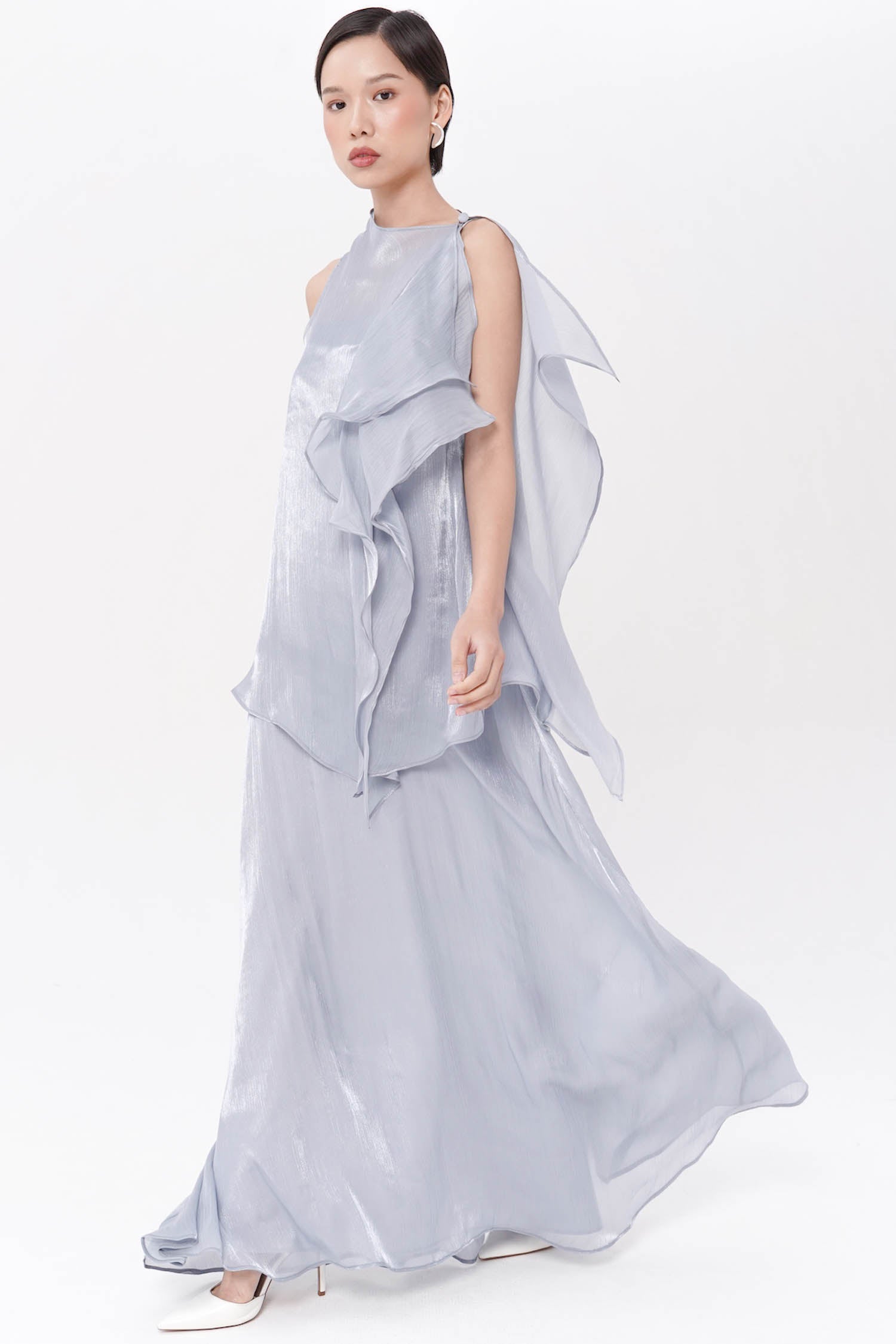 Cassiopeia Two-Piece Dress In Dusty Blue