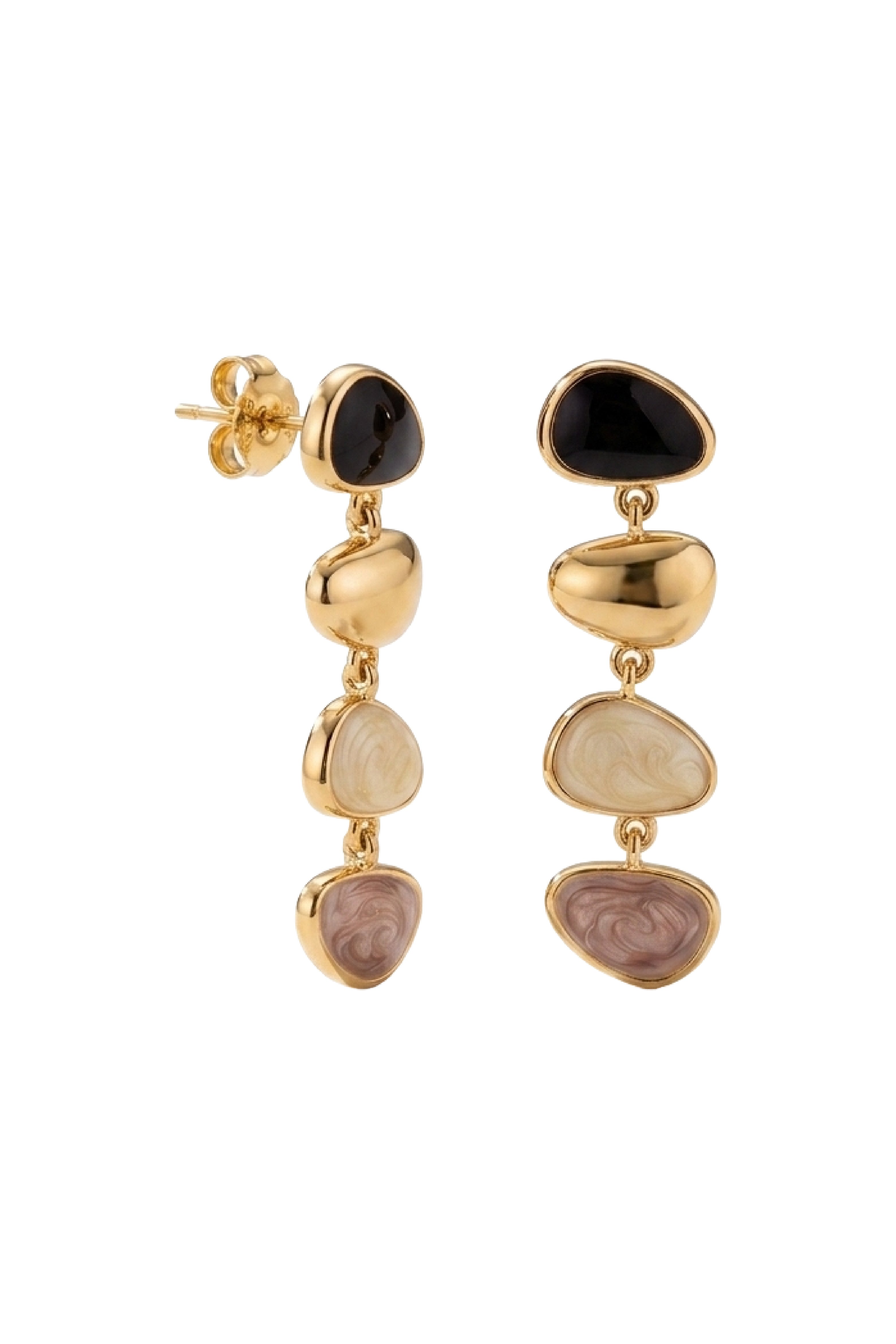 Soulin Earrings In White-Pink
