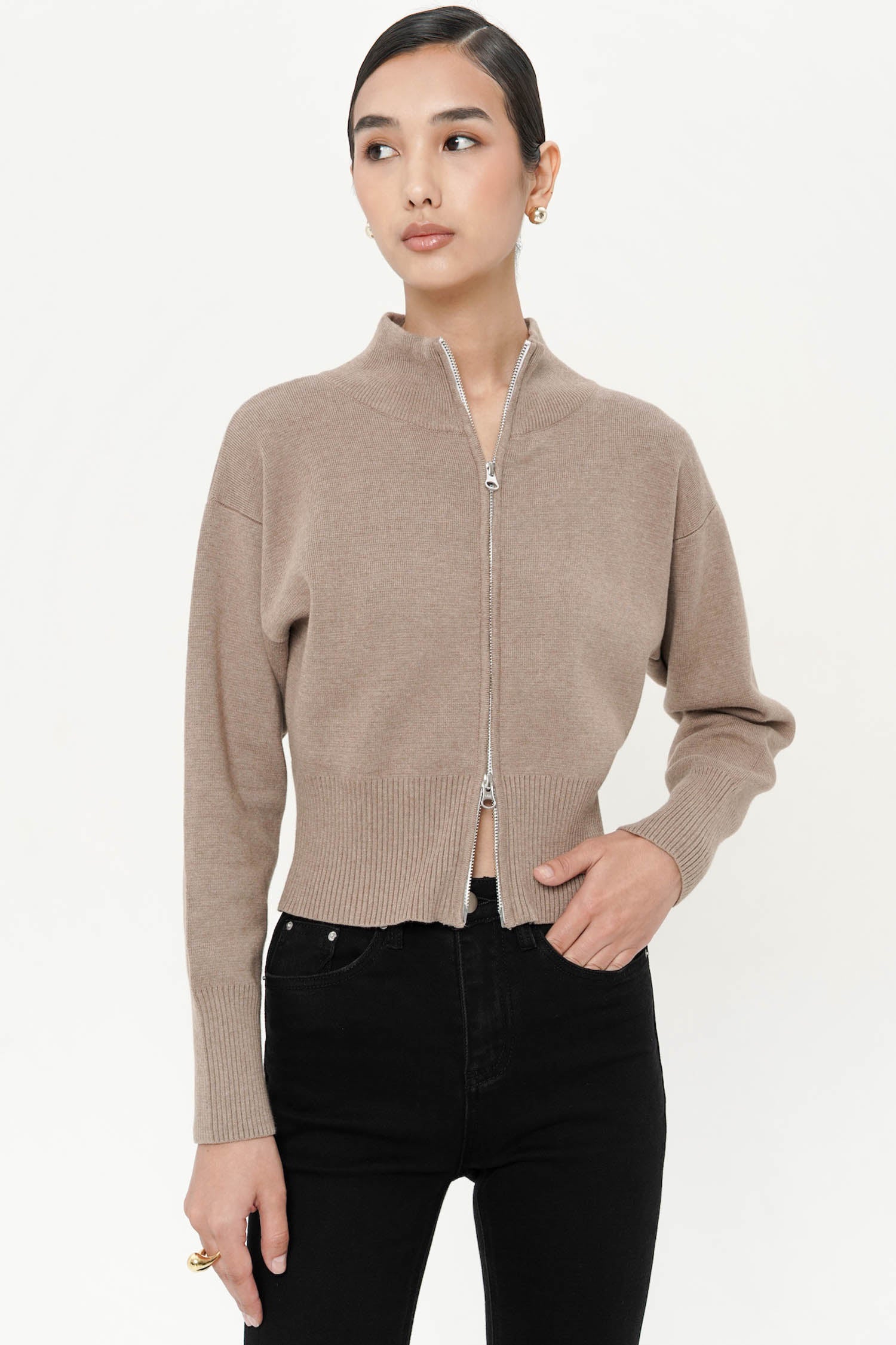 Polona Outer In Mocha Knit