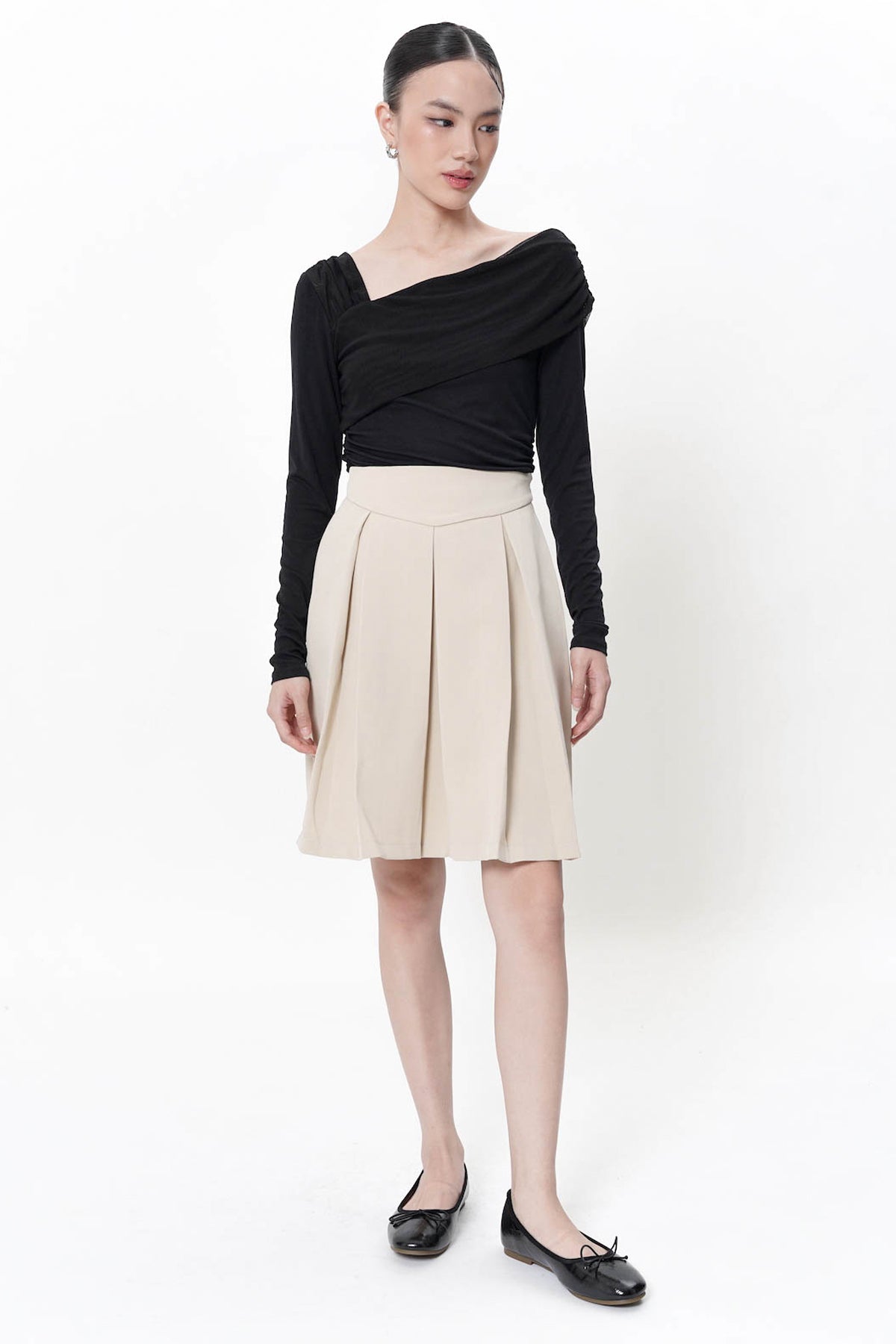 Vella Mini Skort In Oat (1 LEFT)