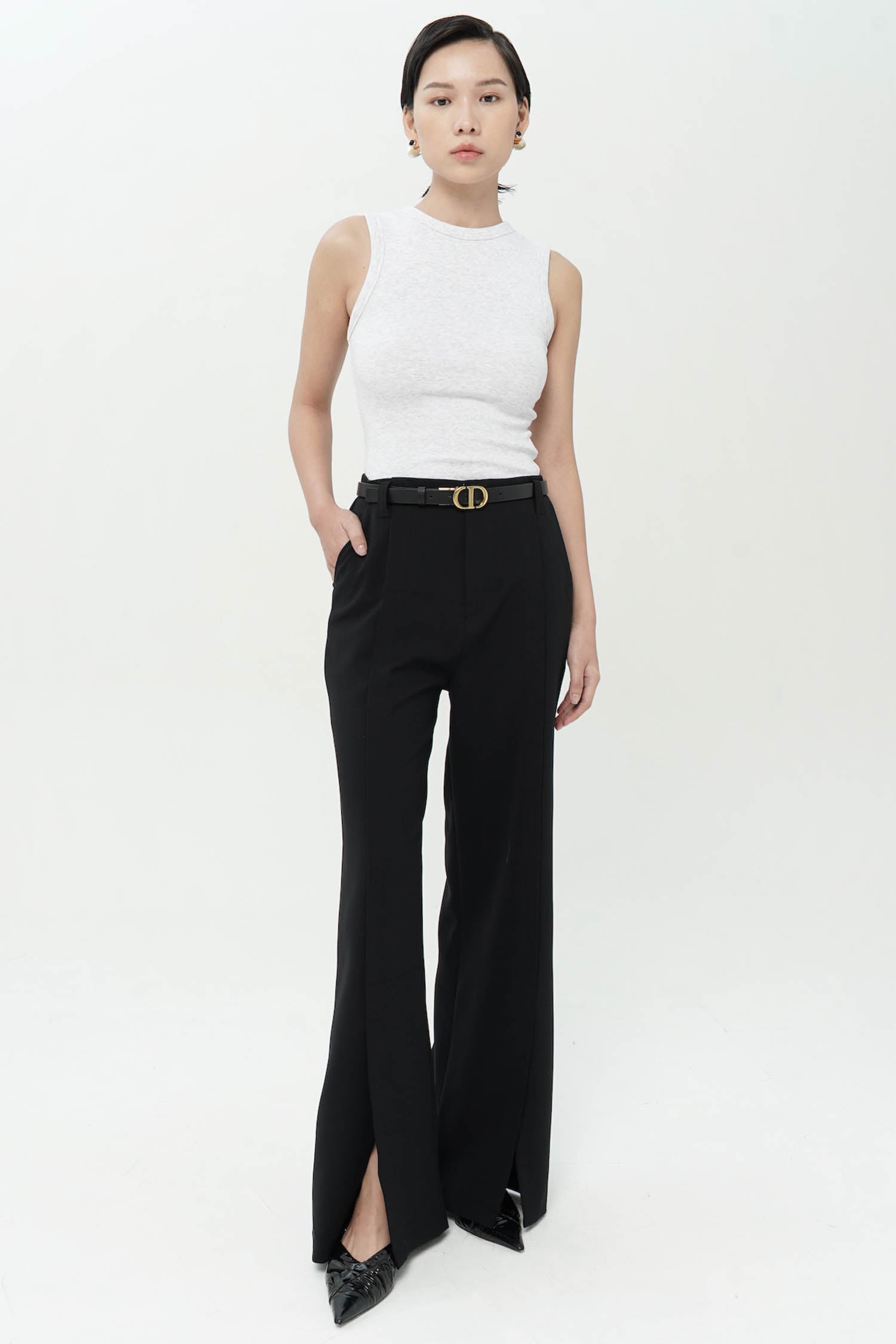 Andiamo Slit Trouser In Black