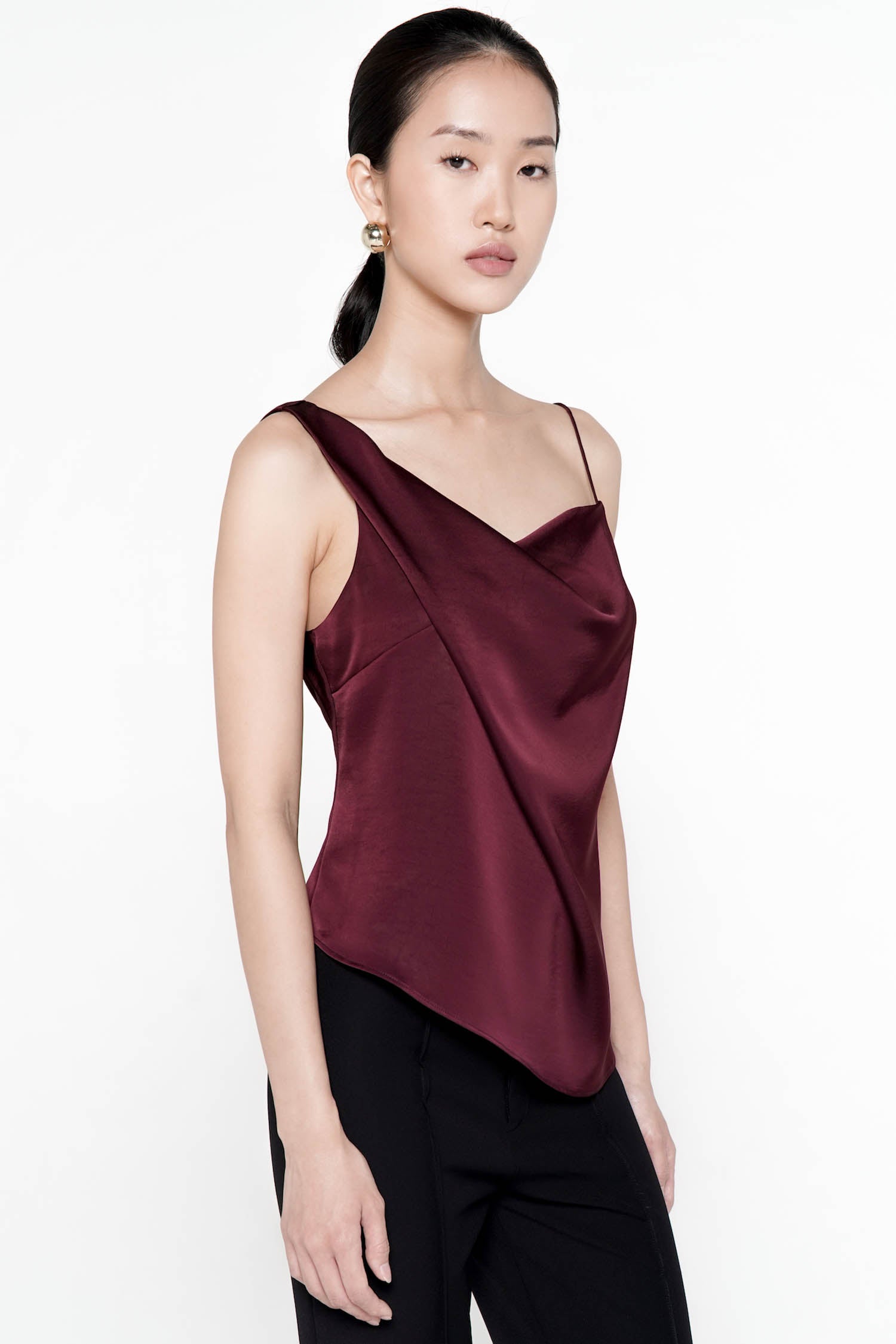 Mykonos Asymmetrical Top In Wine