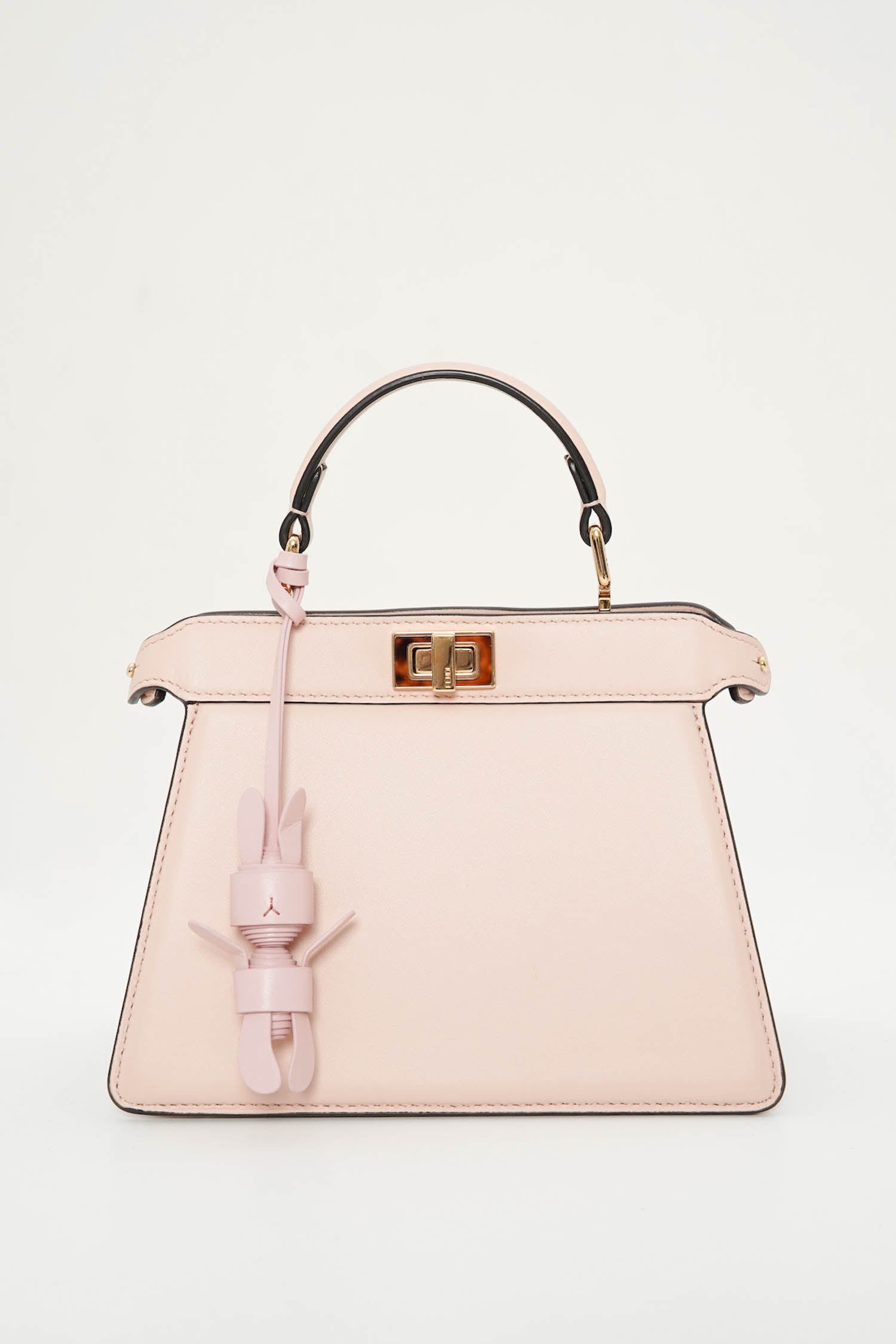 Hoppy Bunny Leather Charm In Pink