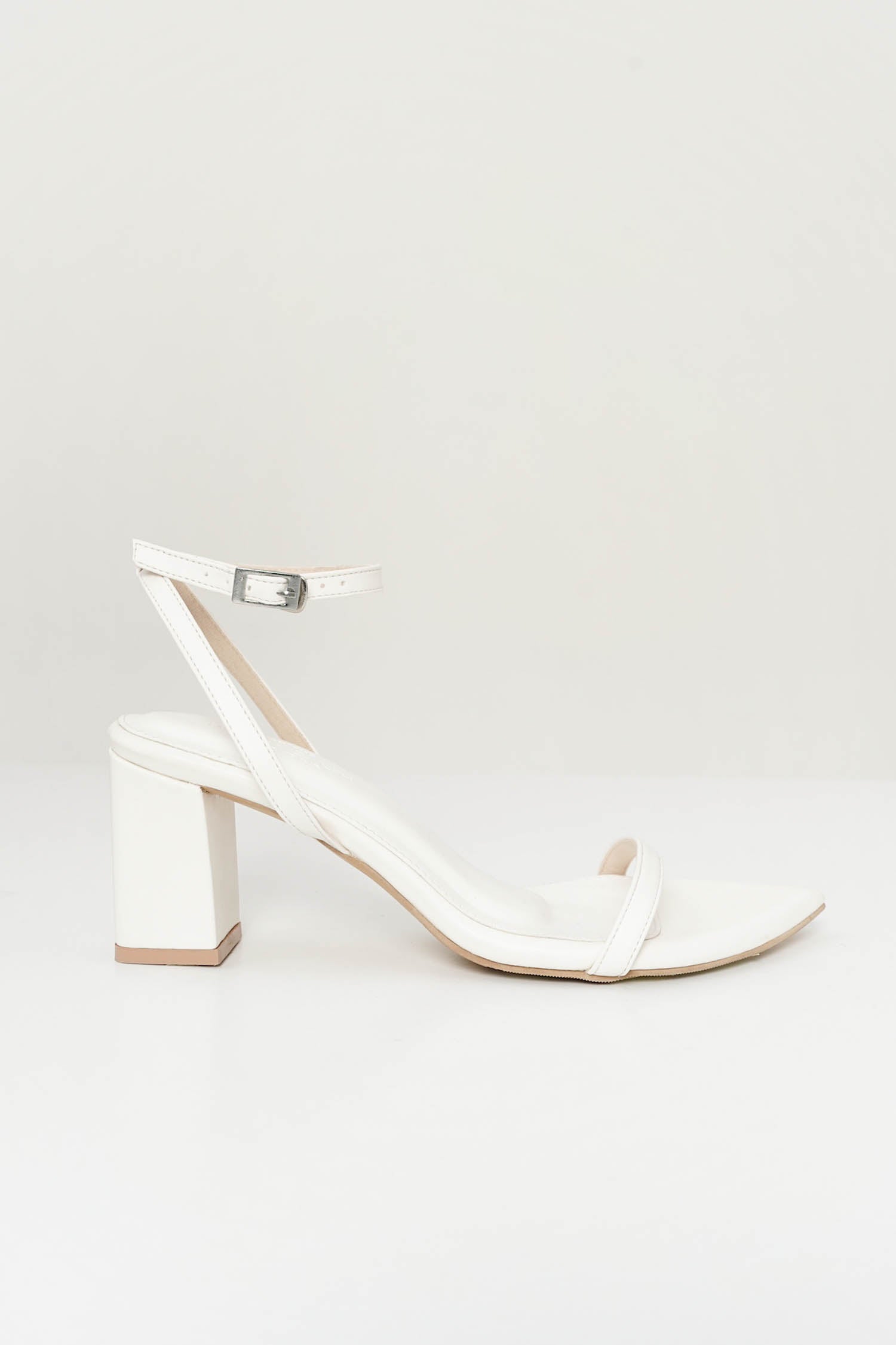 Mel Block Heels In White