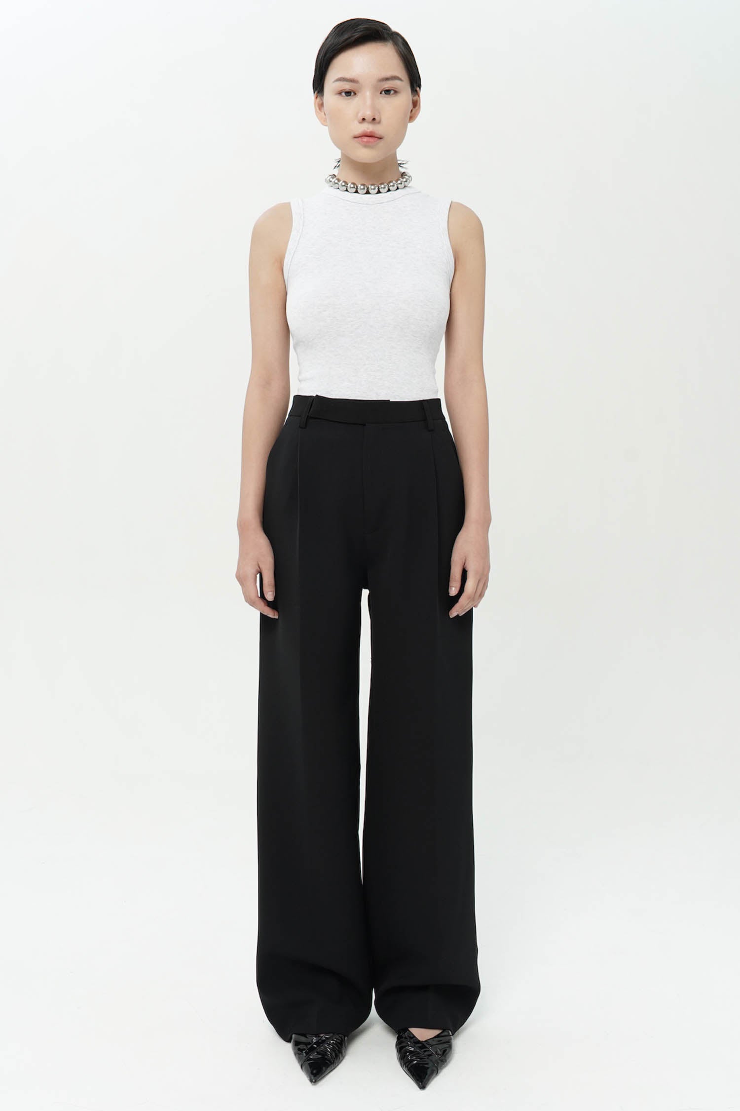 Khaite Wideleg Trouser In Black