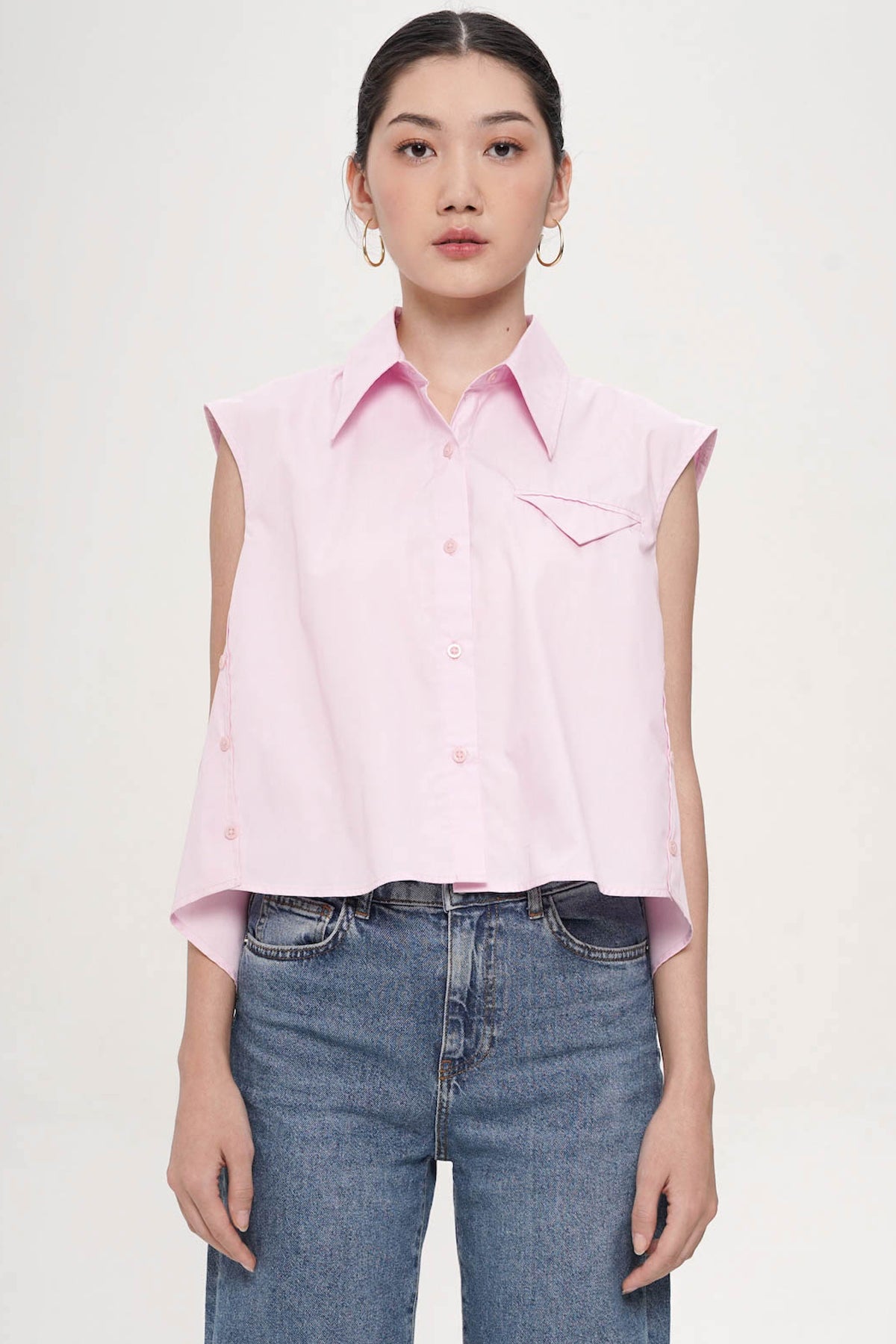 Tripline Pocket Shirt in Pink