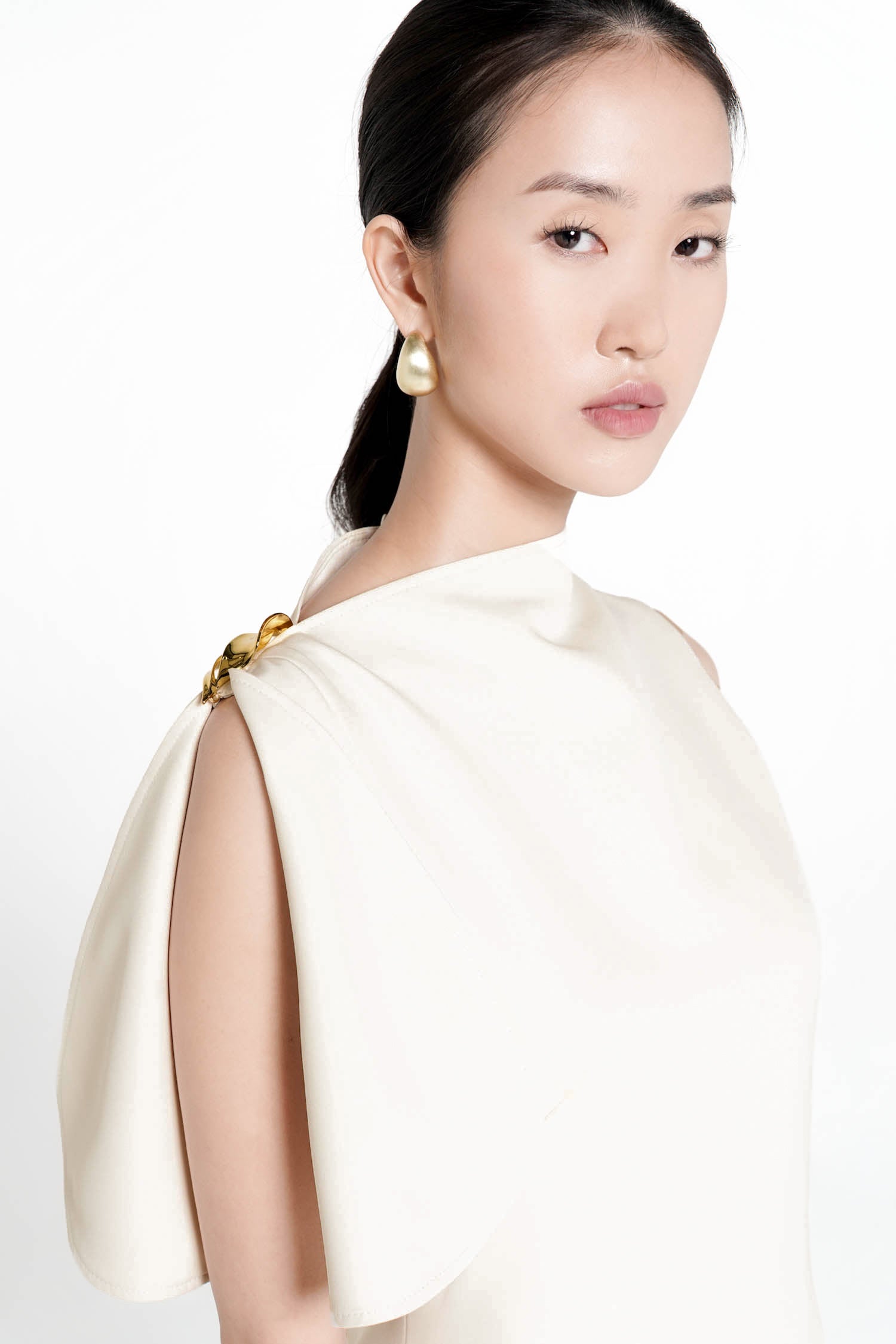 Orania Asymmetrical Top In Porcelain