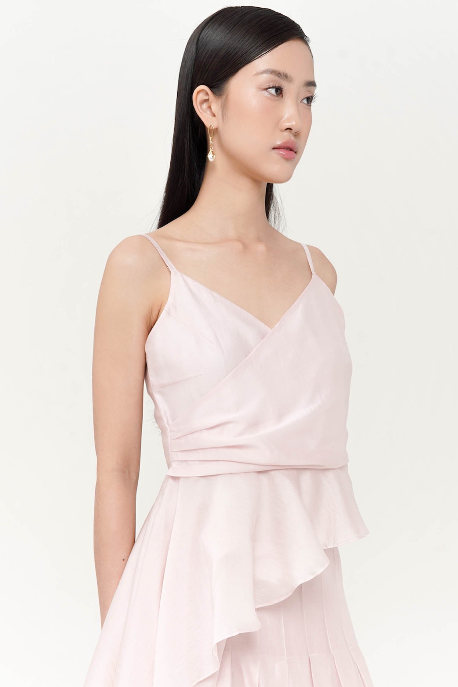 Lane Assymetric Top In Pink