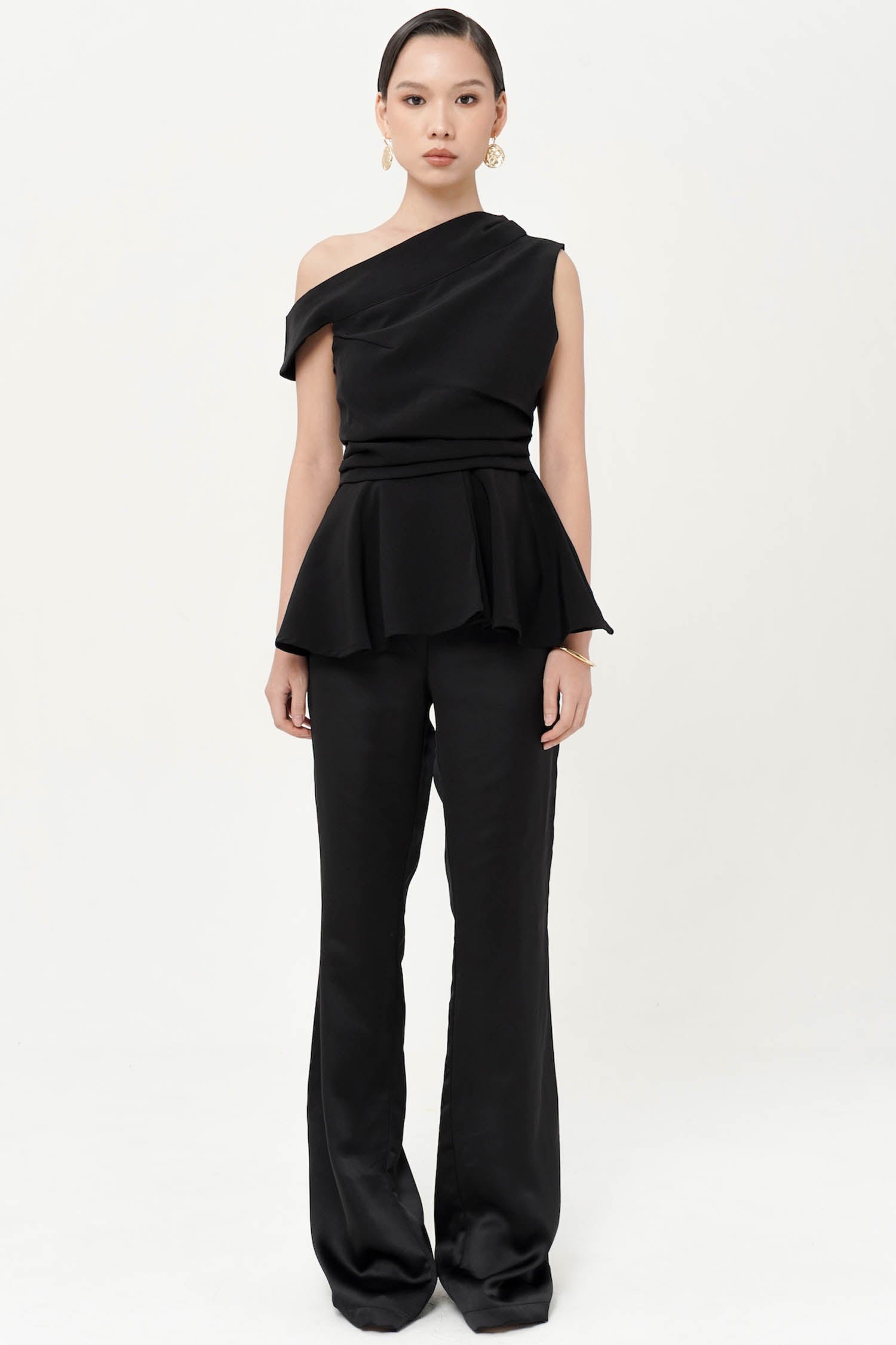 Justine Straight Pants in Black