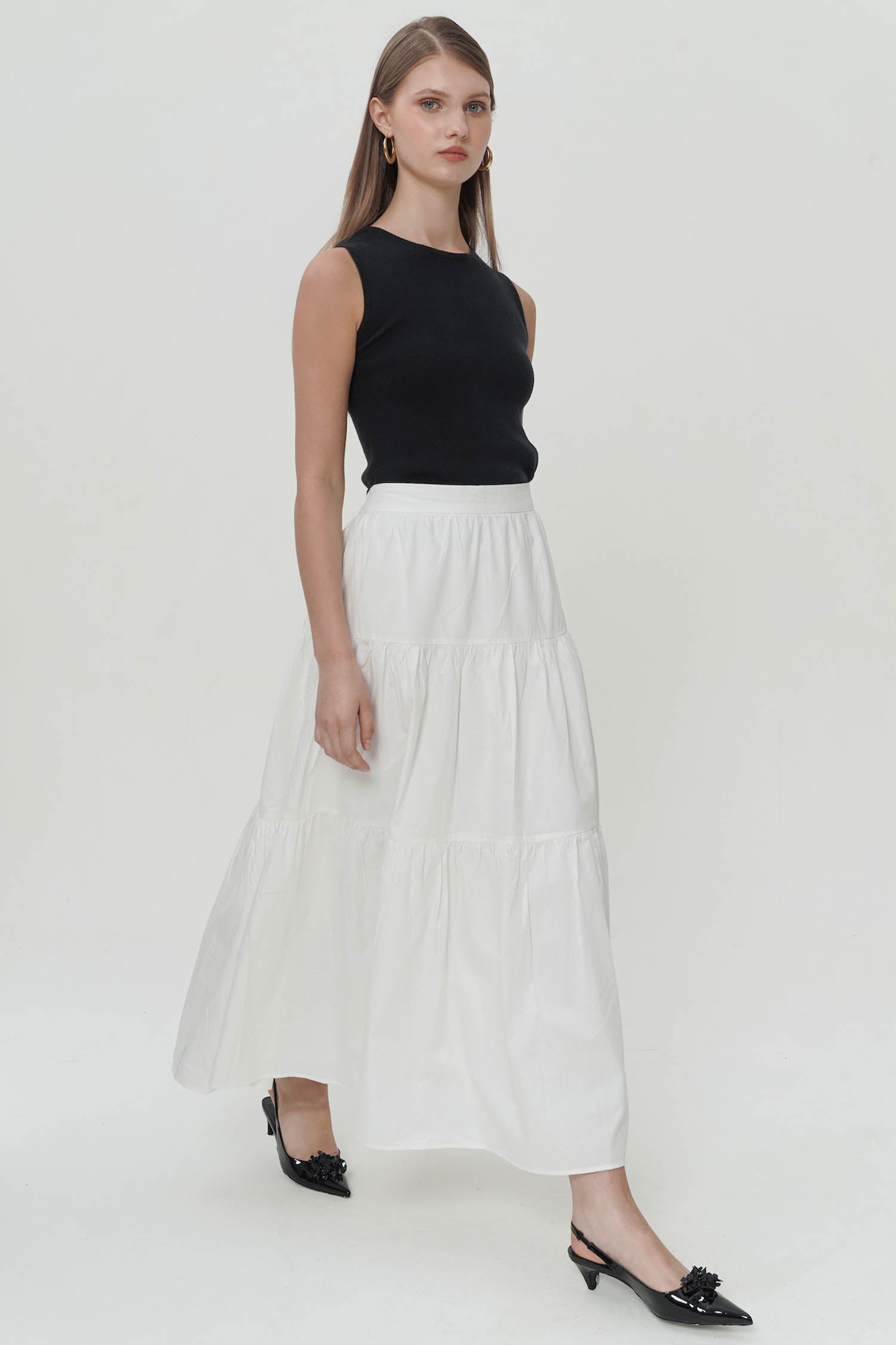 Ash Maxi Skirt In Broken White