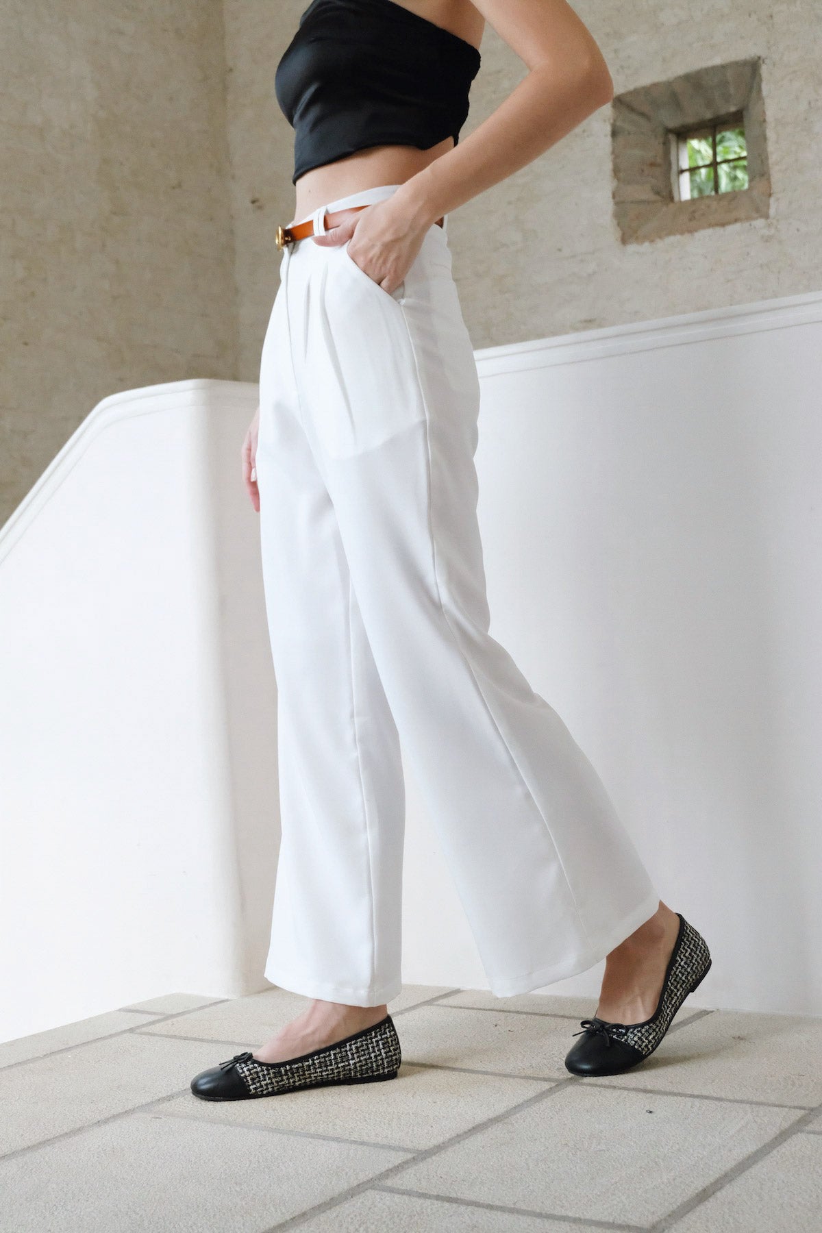 Gene Pants In Broken White (1 LEFT)