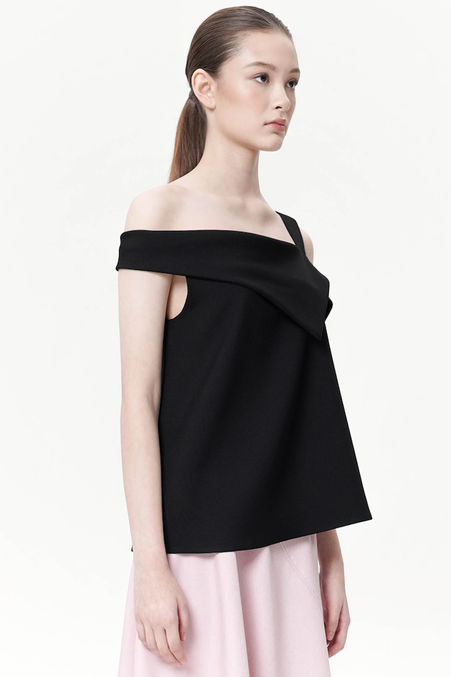 Lumi Drape Blouse In Black
