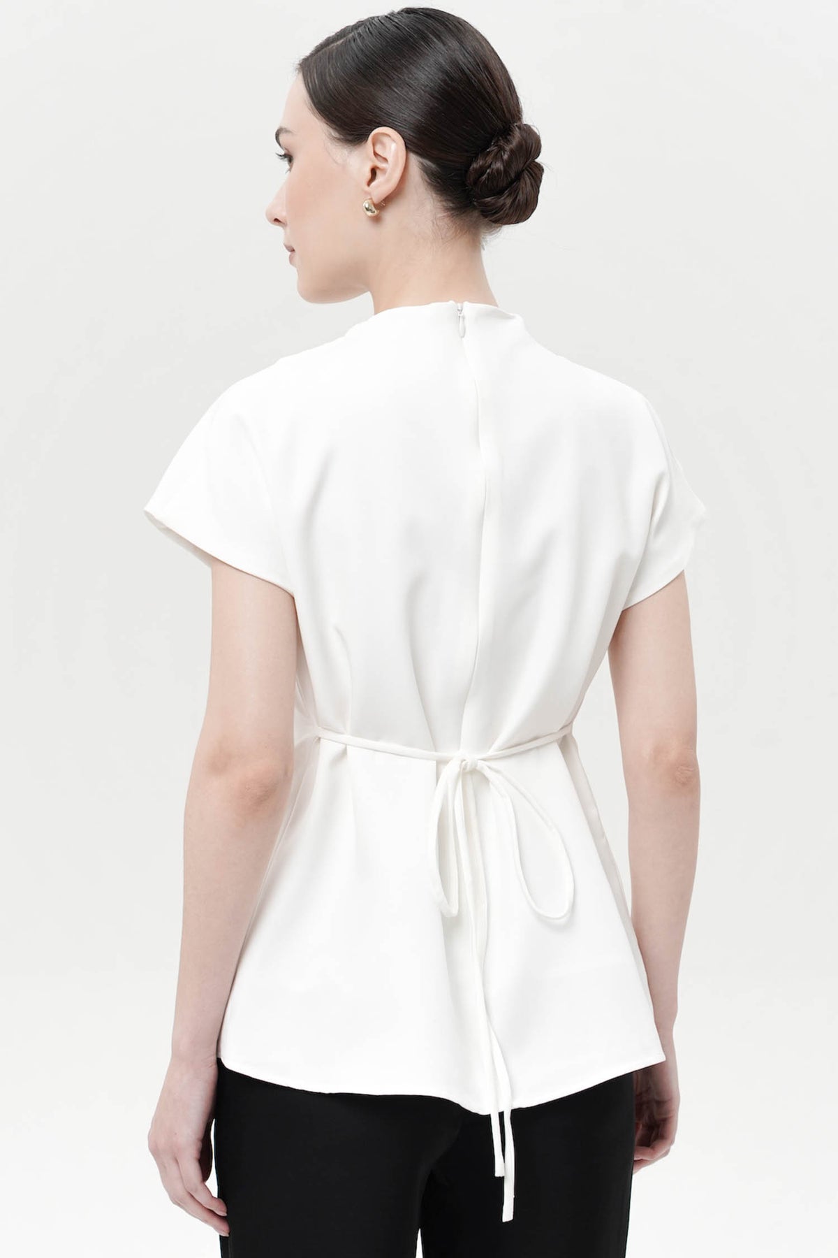 Aurena Drape Top In Broken White