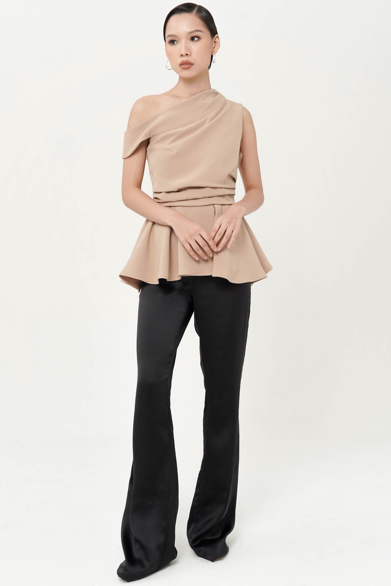Kalina Top in Brown Nude