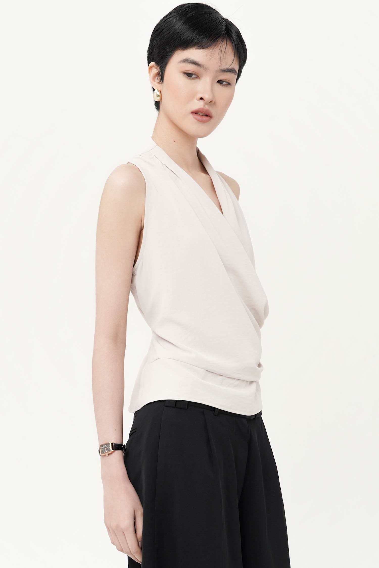 Ribadeo Wrap Top In Light Nude