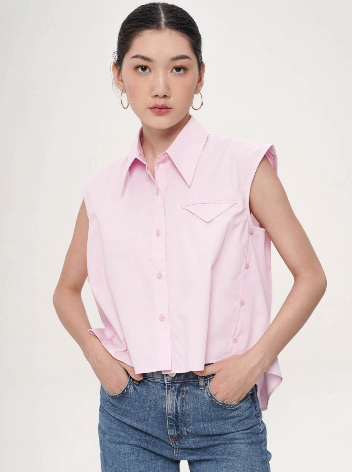 Tripline Pocket Shirt in Pink