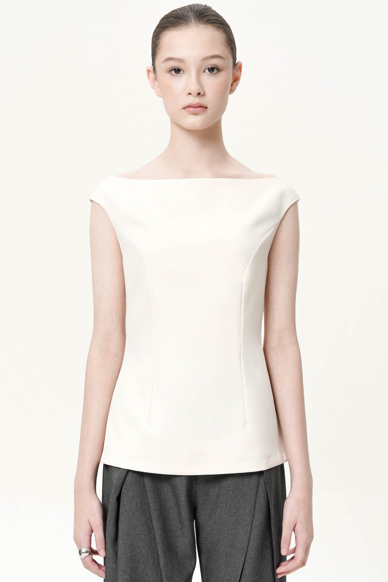 Orrin Sabrina Top In Ivory