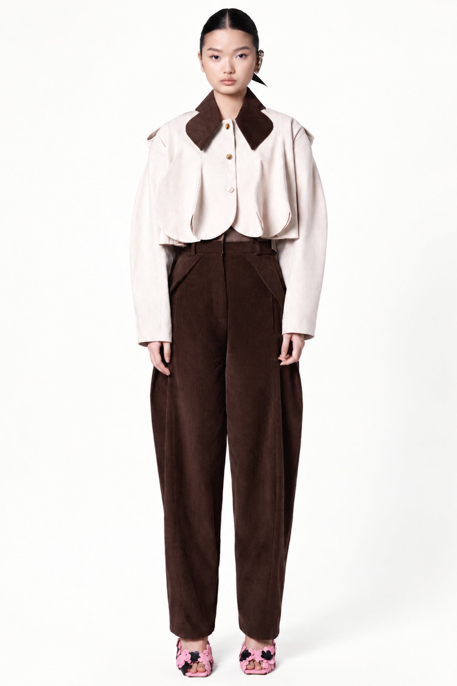 Caldera Long Pants in Espresso/Houndstooth Brown