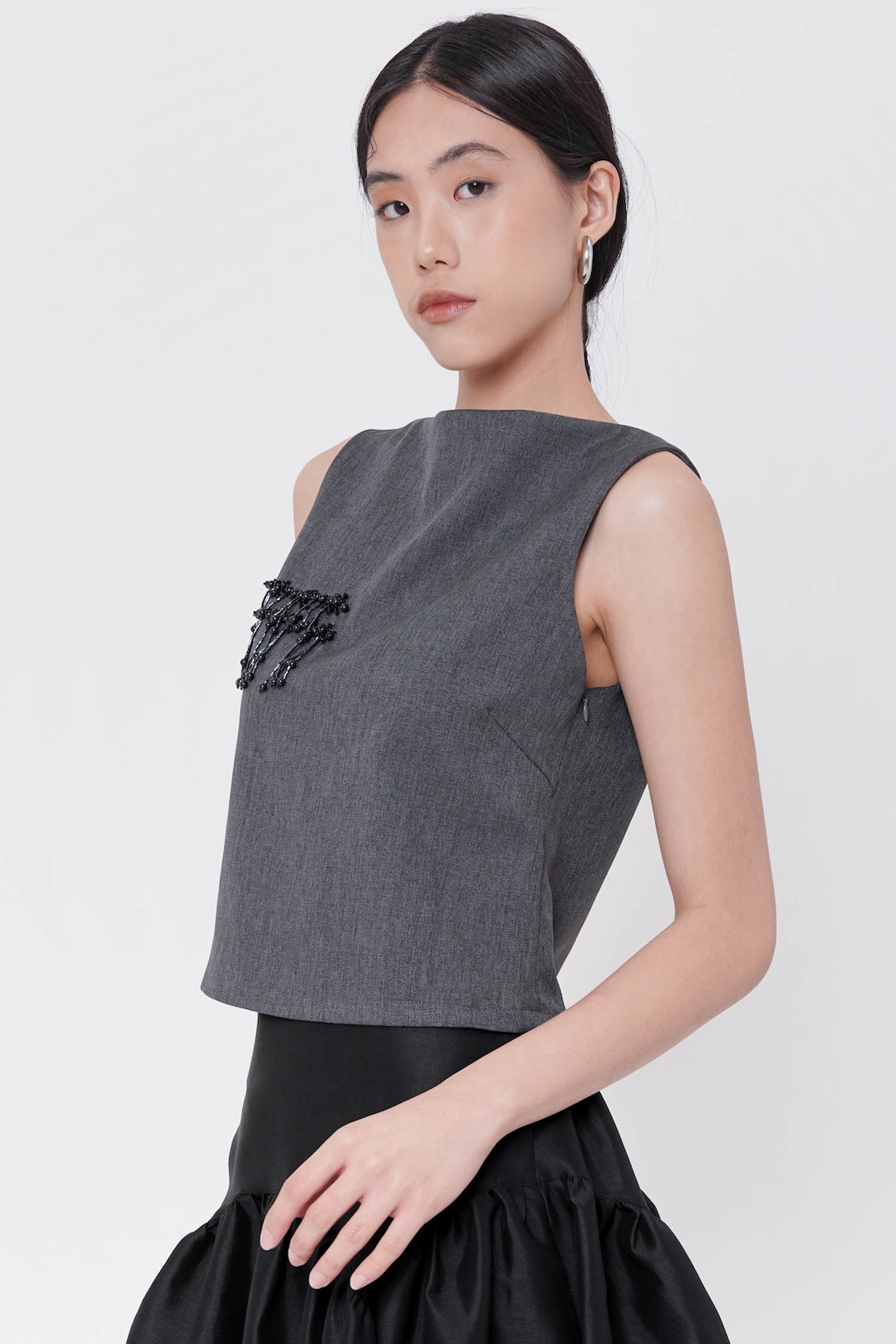 Betty Top Dark Grey