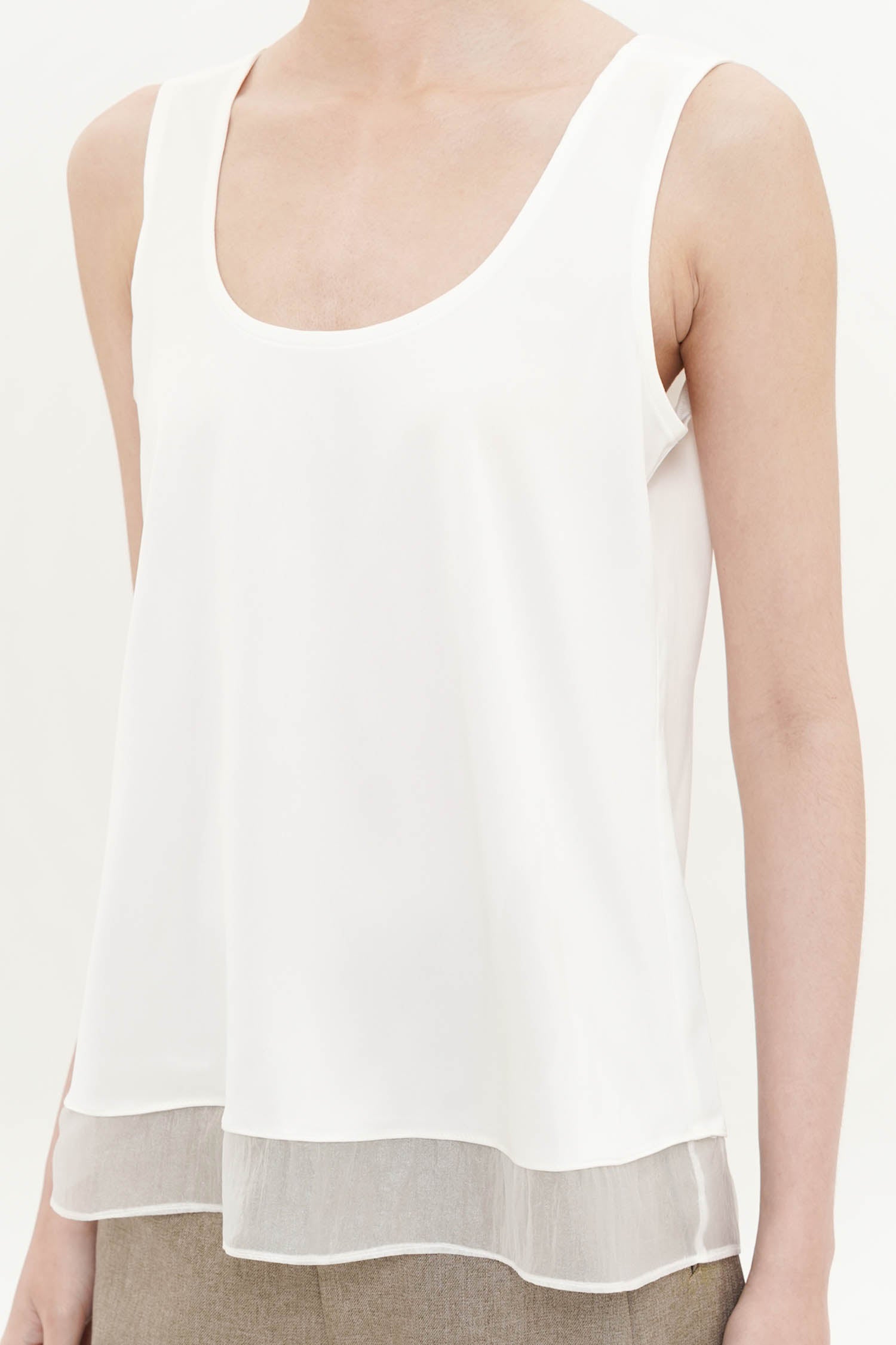 Cannes Tank Top In Broken White