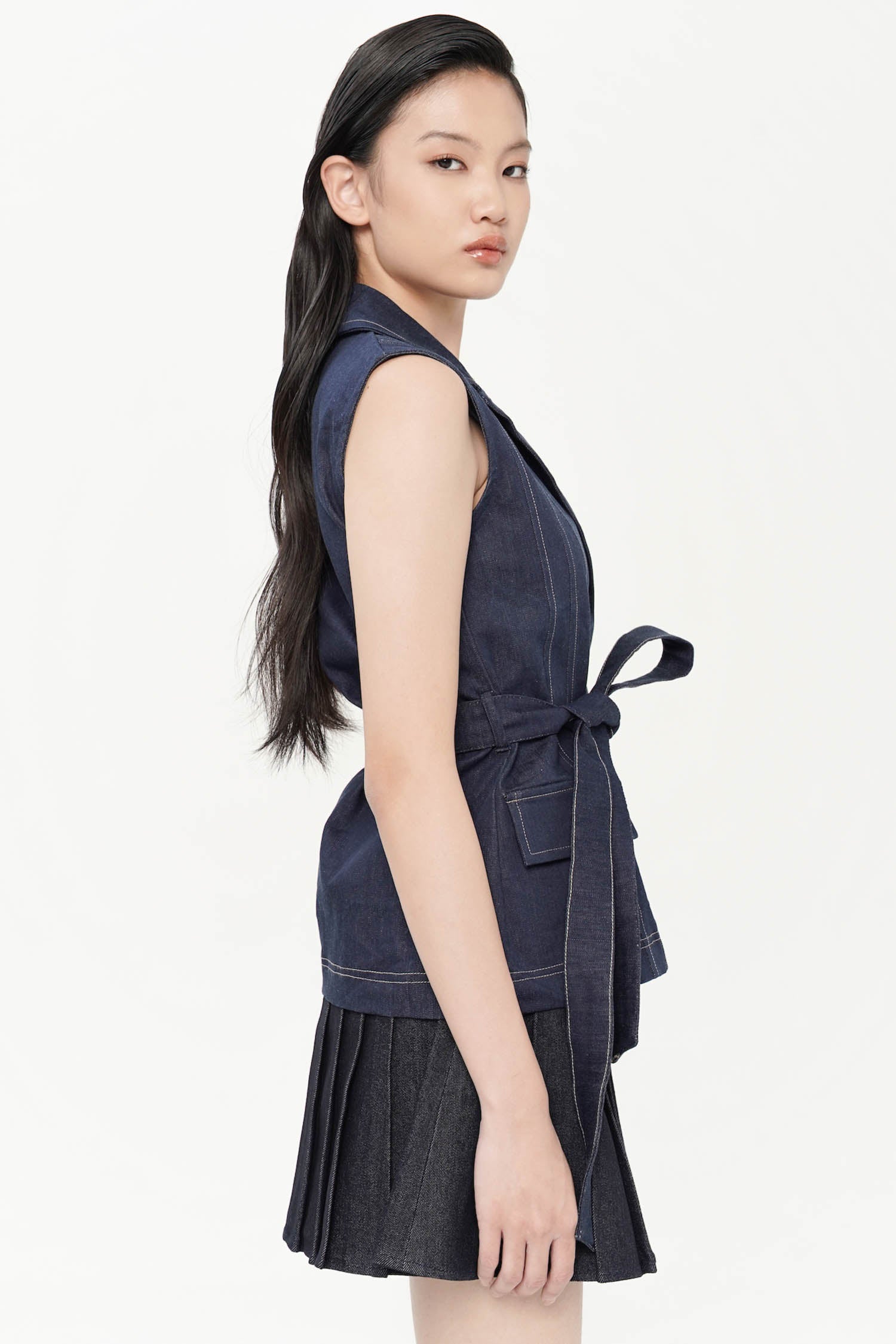 Petrie Vest In Denim