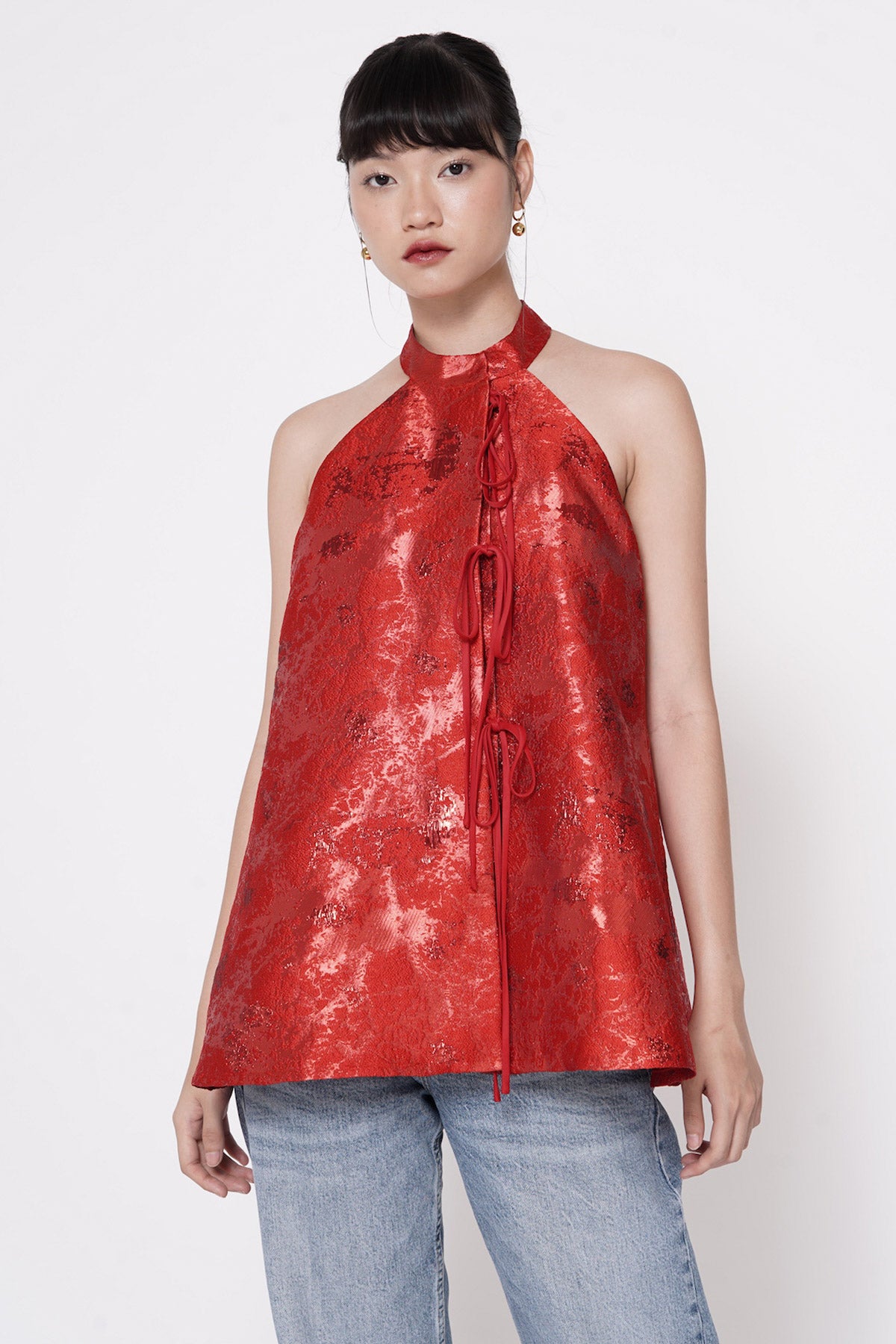 Lotus Top In Red (LAST PIECE)