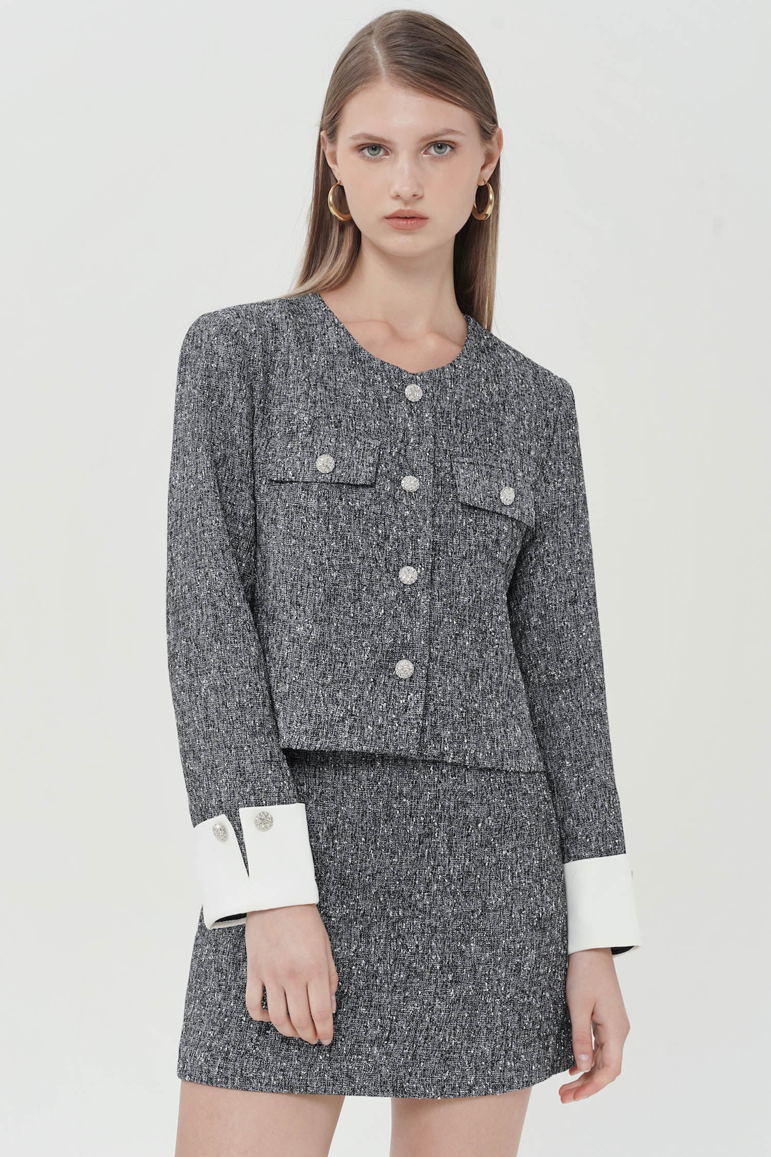 Esmarie Blazer In Moonlit Charcoal