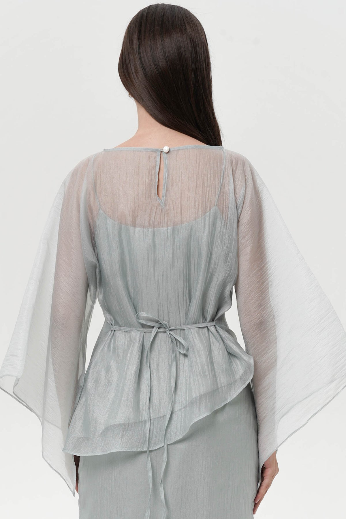 Elysia Long Sleeve Top In Sage