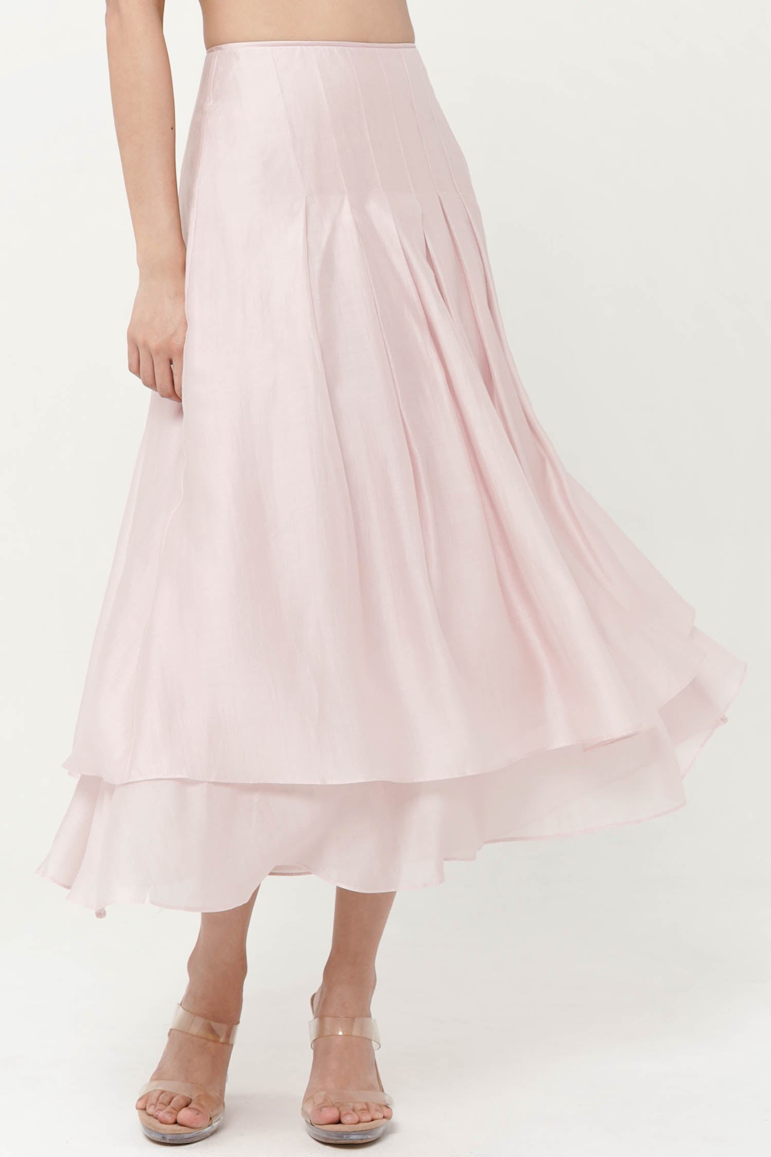 Lane Sheer Skirt In Pink (LAST PIECES)
