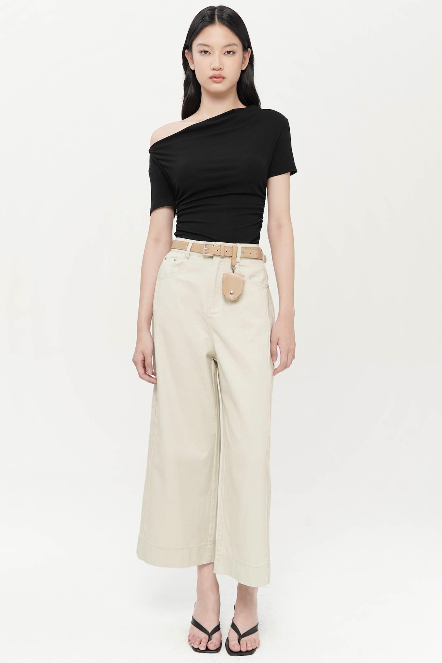 Faustine Wide-Leg Trousers In Oat