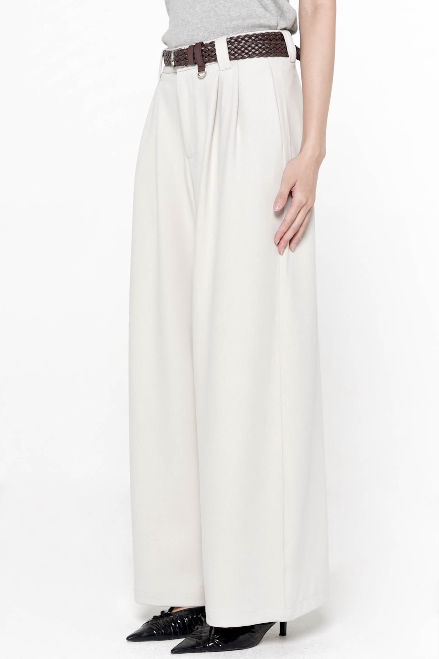 Carolina Wide-Leg Trouser In Creme