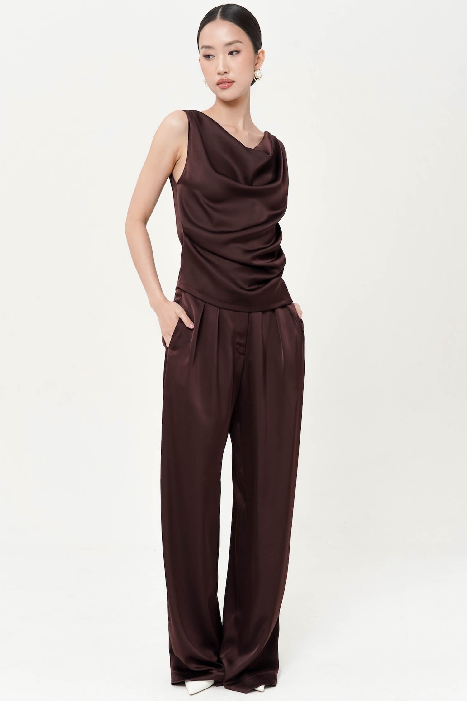 Bitsy Top In Dark Wine