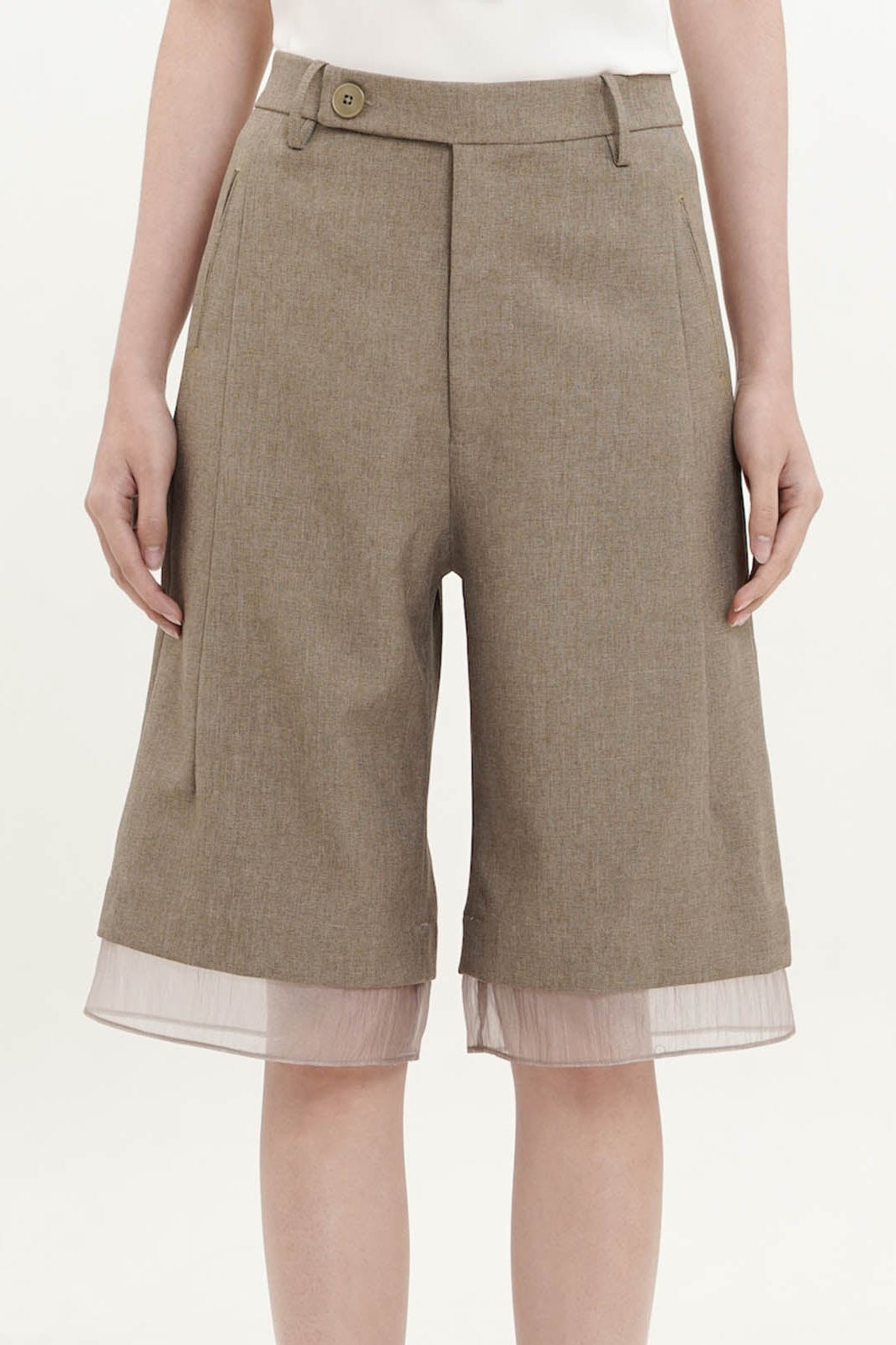 Crete Bermuda Pants In Ash Brown