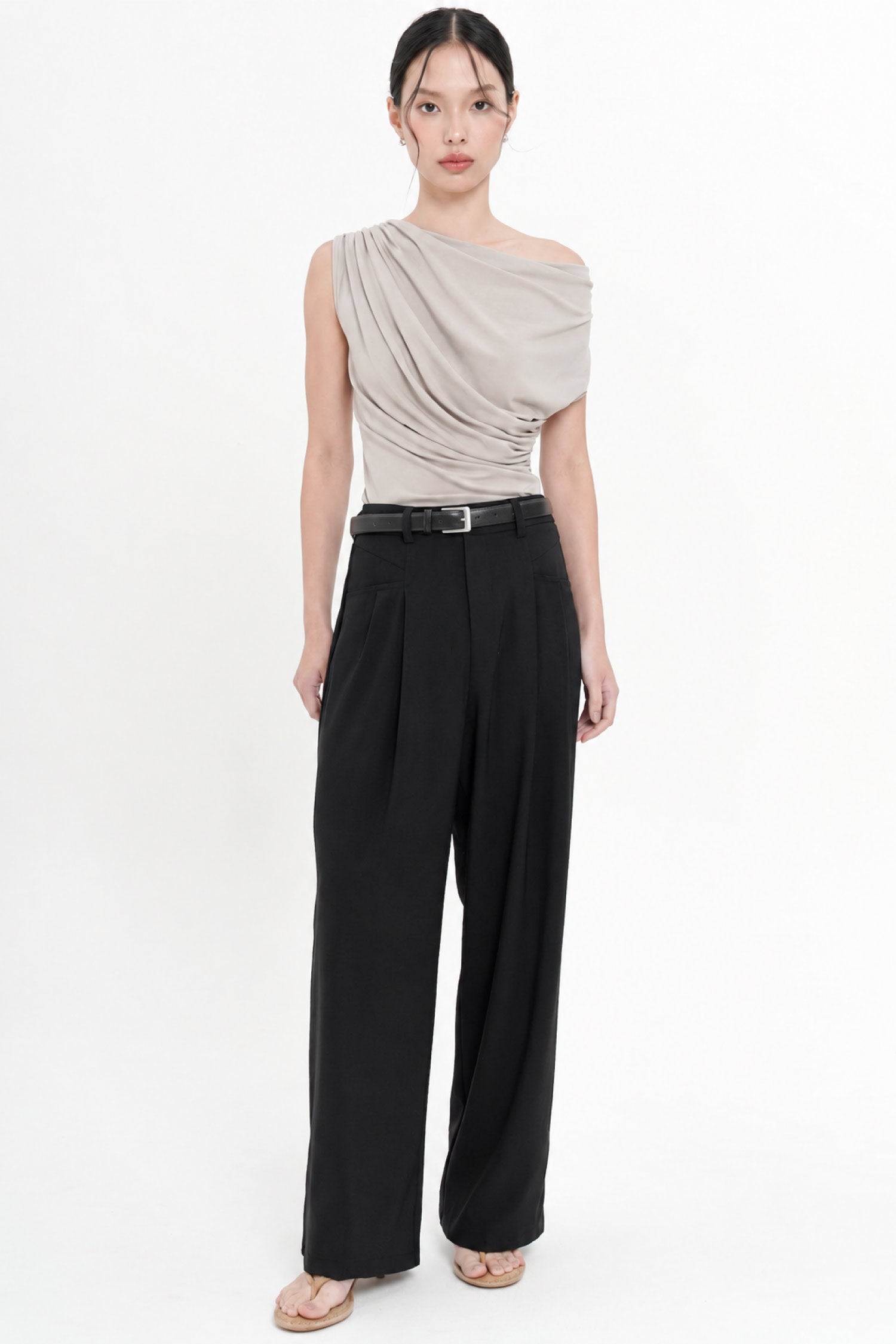 Sermon High-Waist Flare Trouser In Black